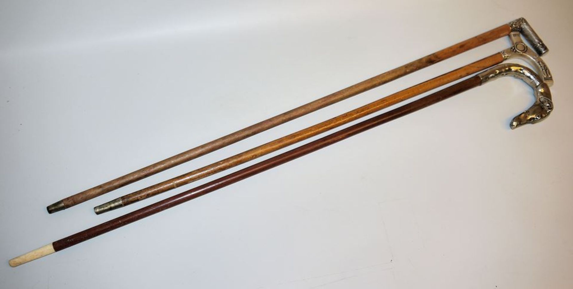 Three elegant walking sticks circa 1900 - Image 2 of 2