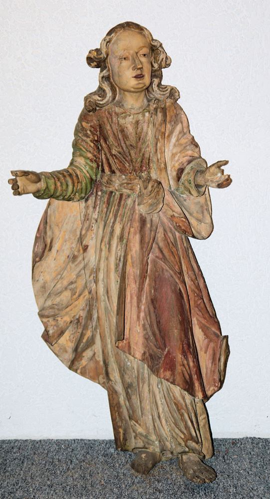 Annunciation Angel, wooden sculpture c. 1760