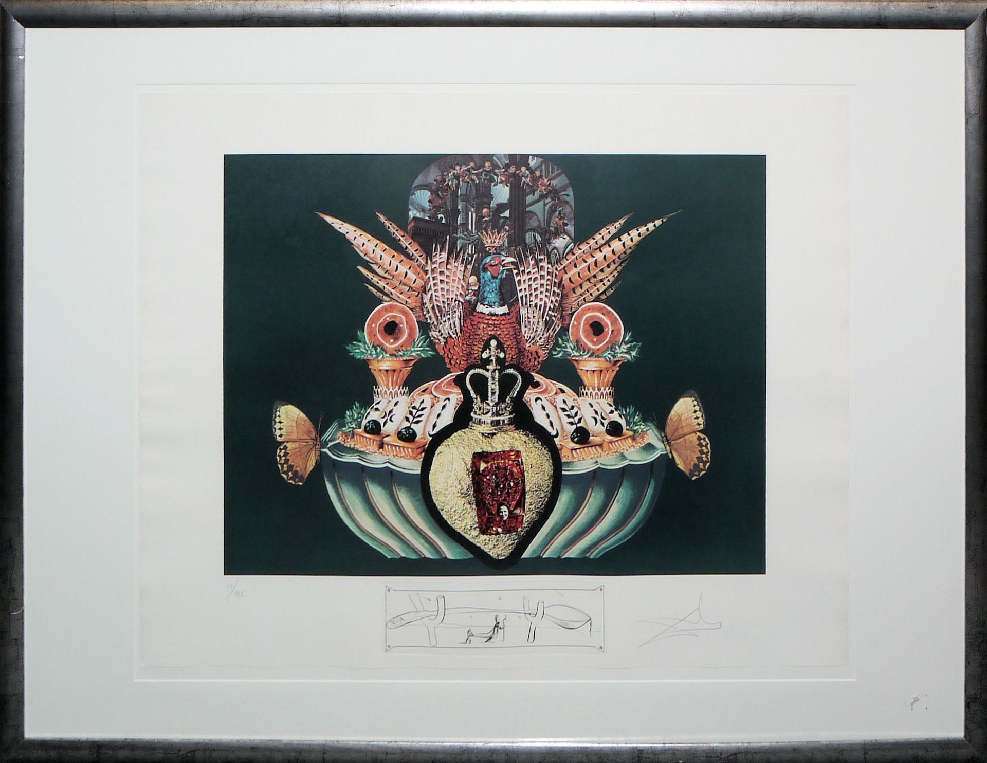 Salvador Dalí, "Les Chairs monarchiques", from: "Les Dîners de Gala", lithographs from 1971, signed - Image 2 of 3