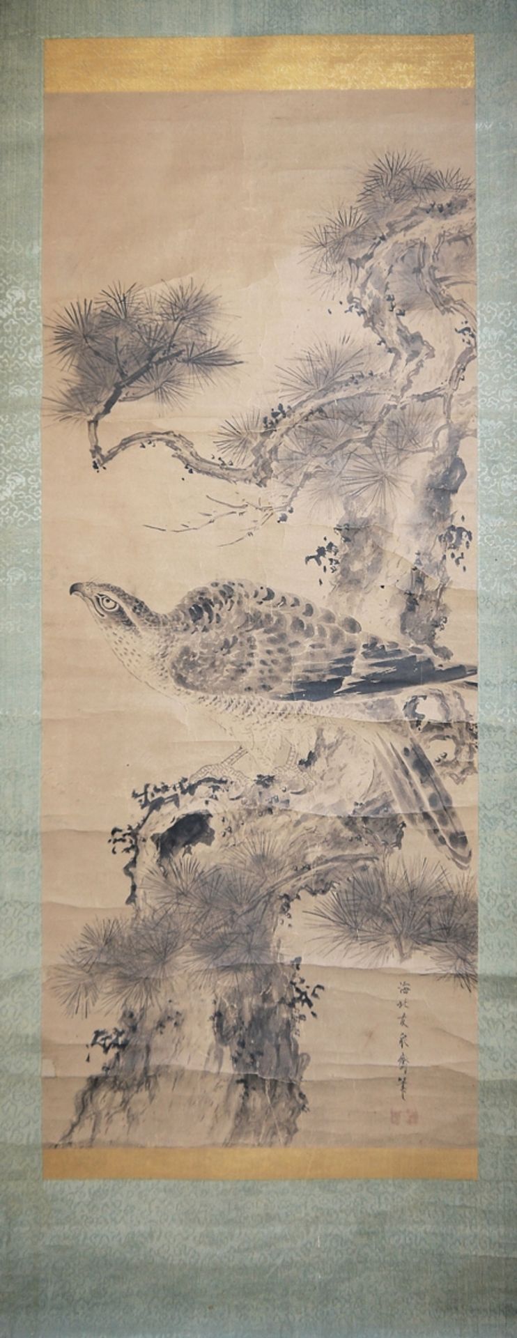Yusho Kaiho, nach, Adler und Kiefer, japanische Tuschemalerei