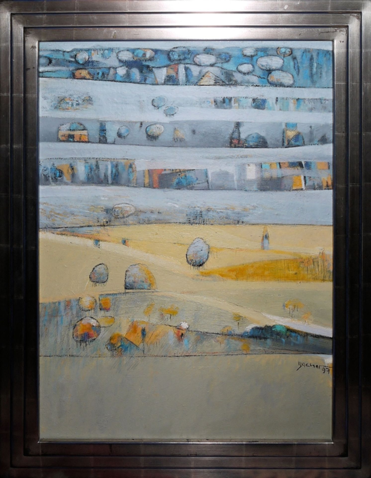 Bachar Al-Issa, Landschaft, Ölgemälde von 1997