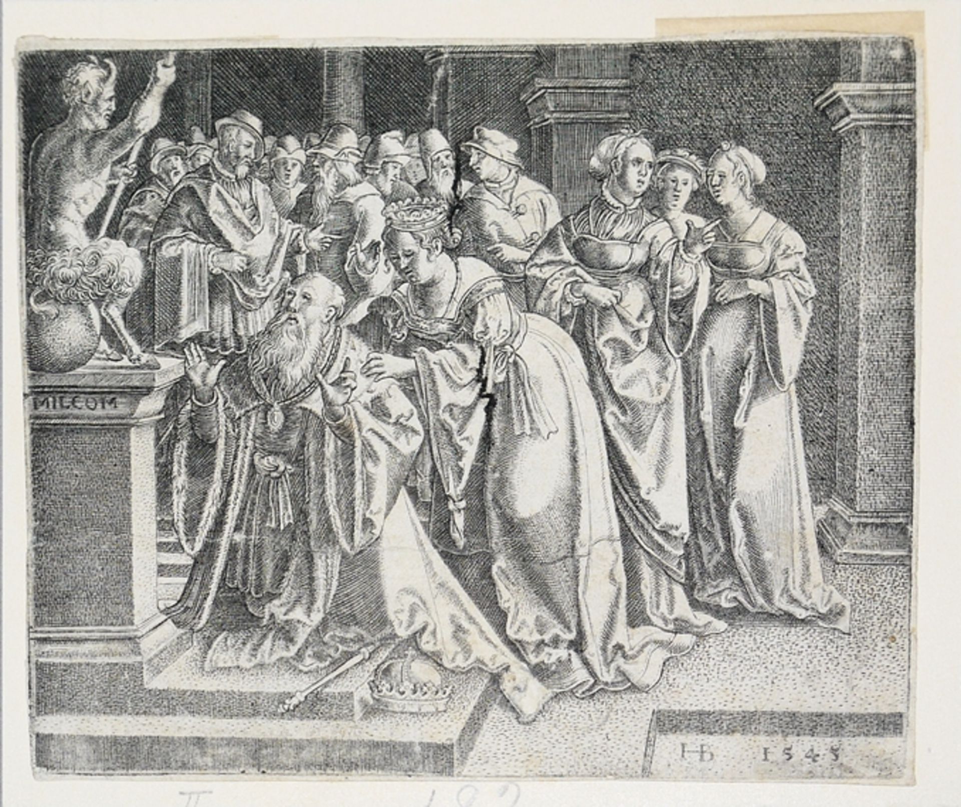 Hans Brosamer, "Salomons Götzendienst", Kupferstich von 1545
