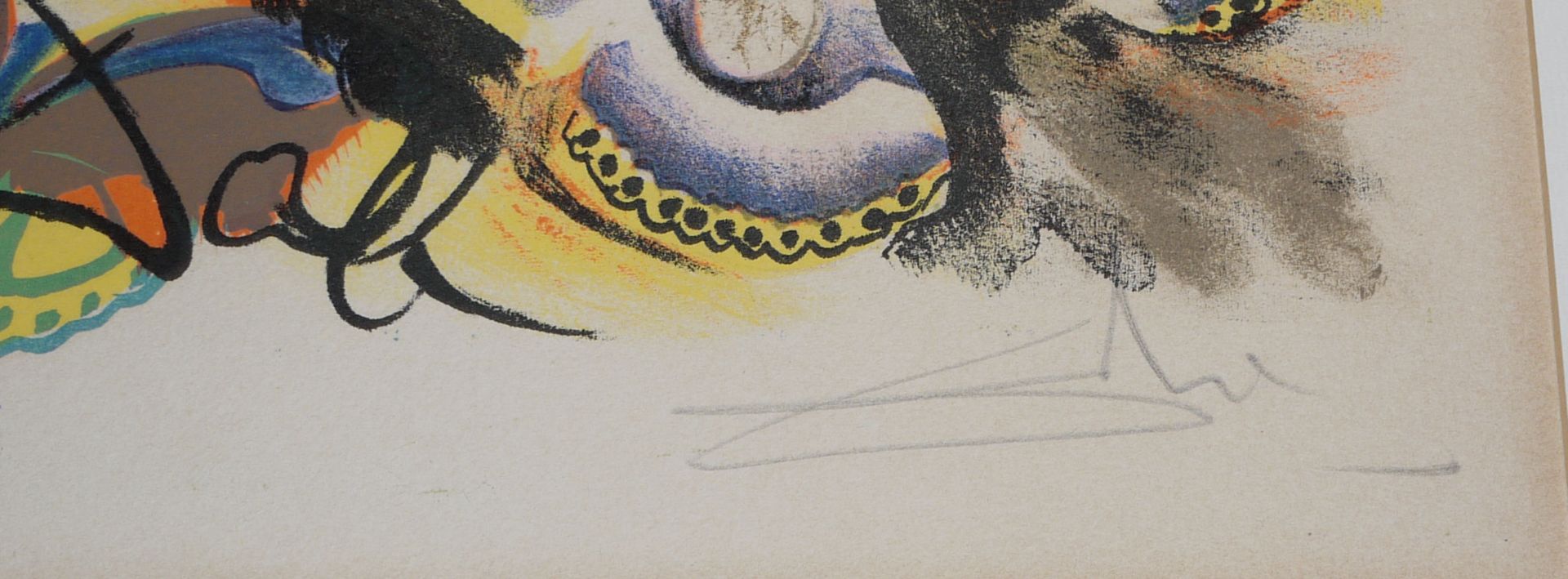 Salvador Dalí, "Les Bouches (Papillons surréalistes)", signierte Farbradierung mit Goldhöhung - Bild 2 aus 2
