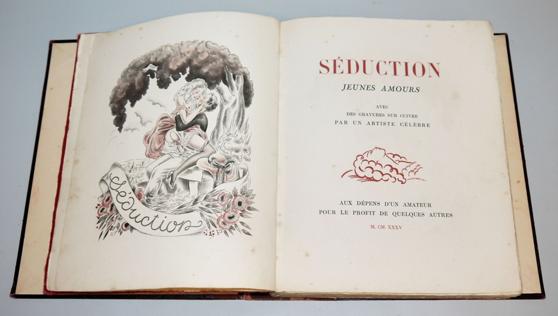 Séduction, jeunes amours, erotischer Roman mit Illustrationen von André Collot, limitierte Edition,