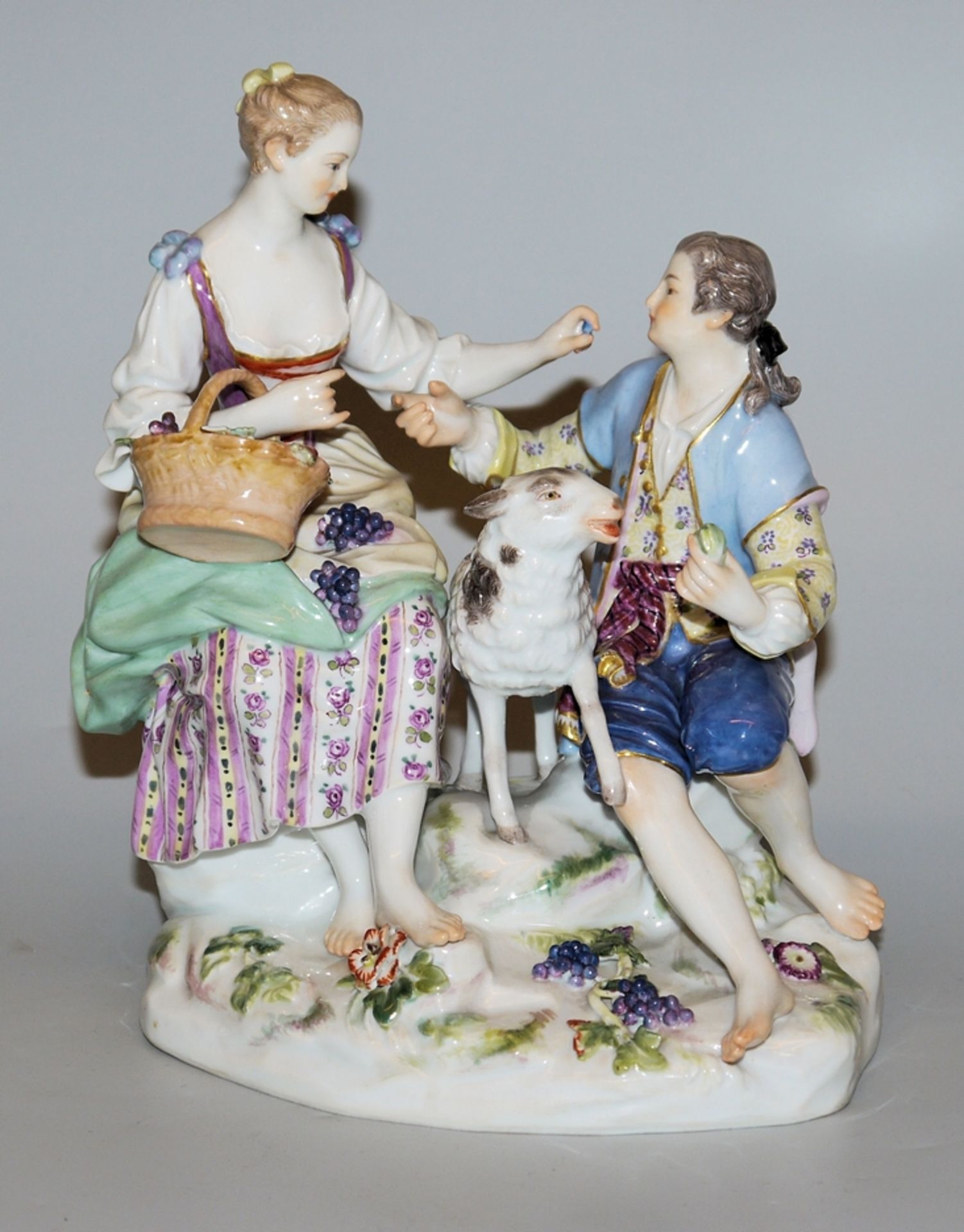 Porcelain shepherdess group, Meissen 1924-34