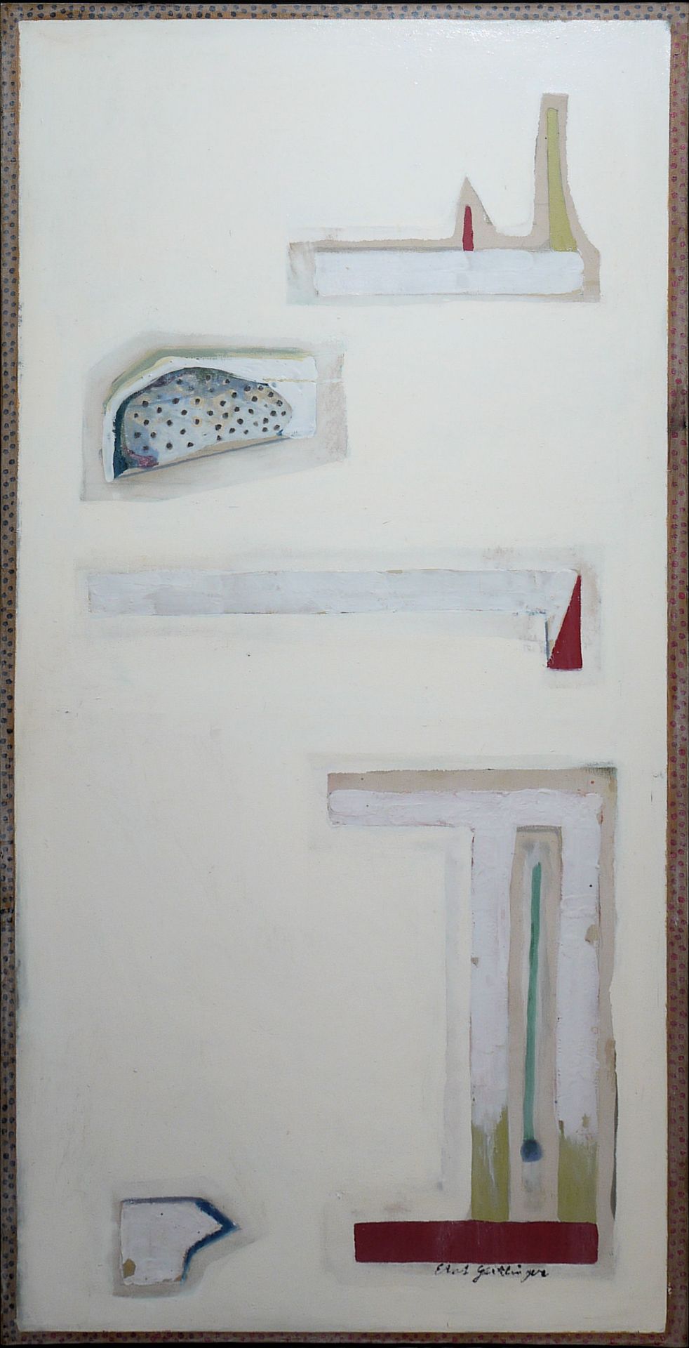 Ernst Geitlinger, Abstract portrait, oil painting 1960s