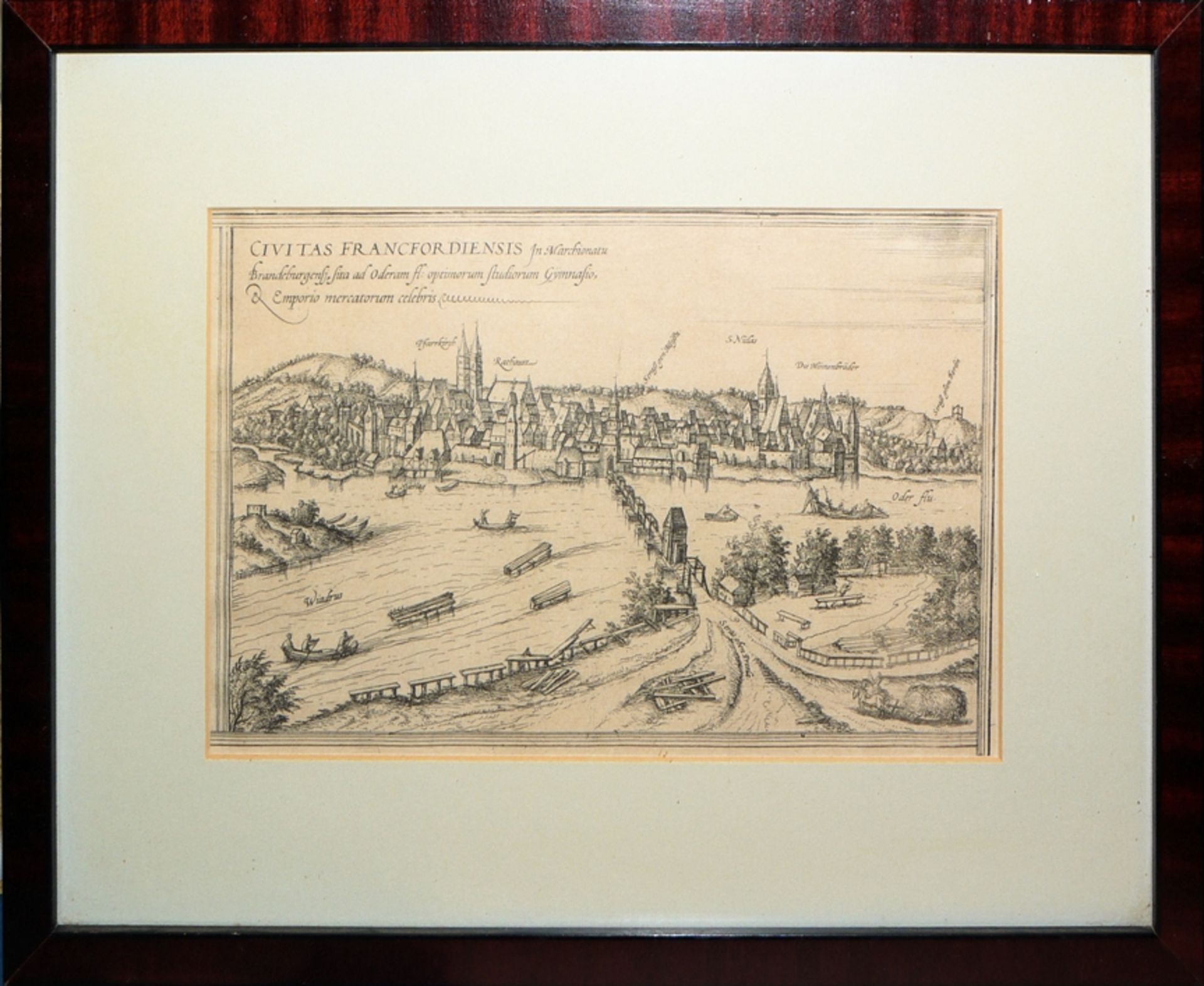 Zwei Altmeister-Graphiken und Vedute: Sebastian Brant, aus dem "Narrenschiff" u. Wenceslaus Hollar, - Bild 2 aus 3