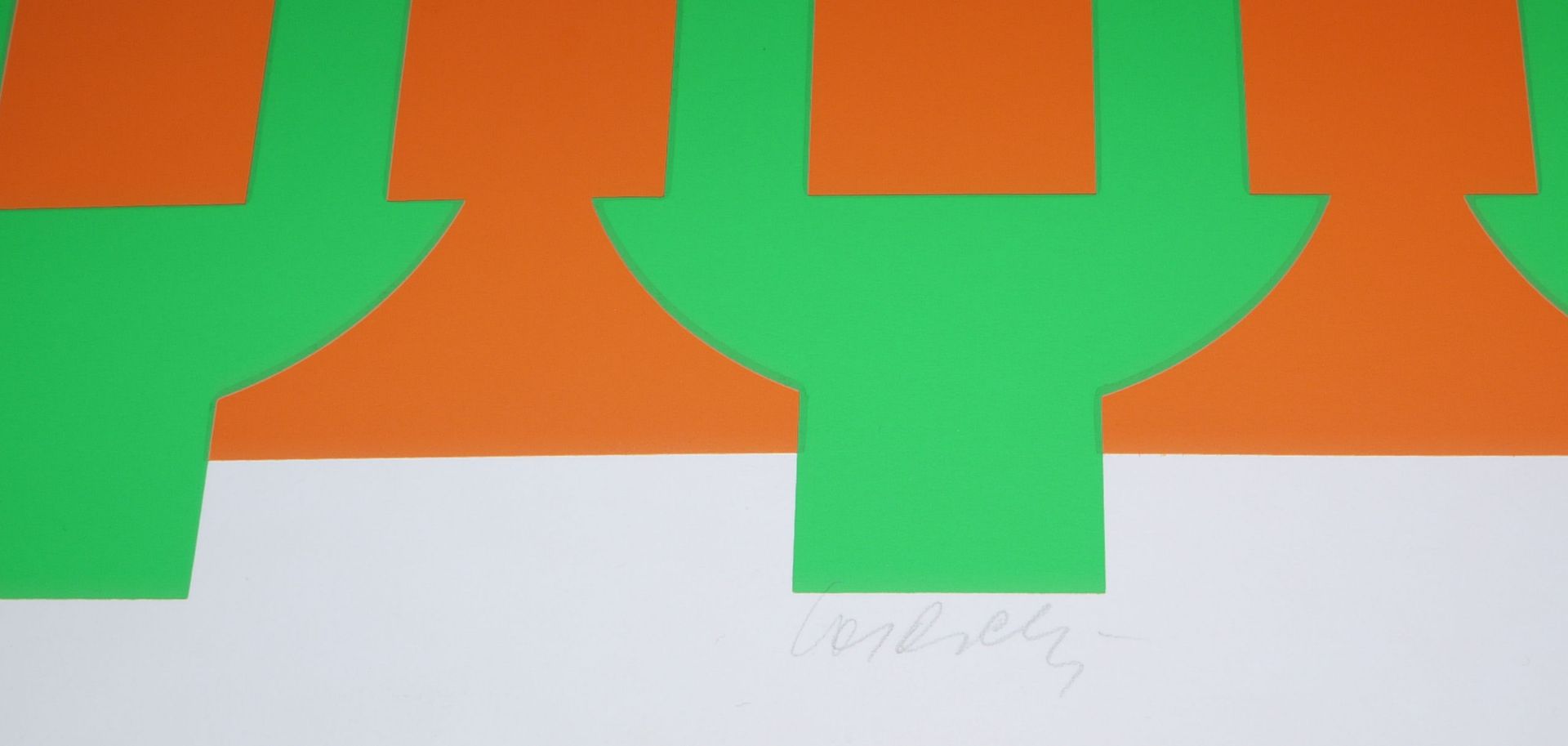 Victor Vasarely, "Procion D", signierte Serigraphie von 1967, dasselbe Motiv 2x in Kleinformat und  - Bild 2 aus 3