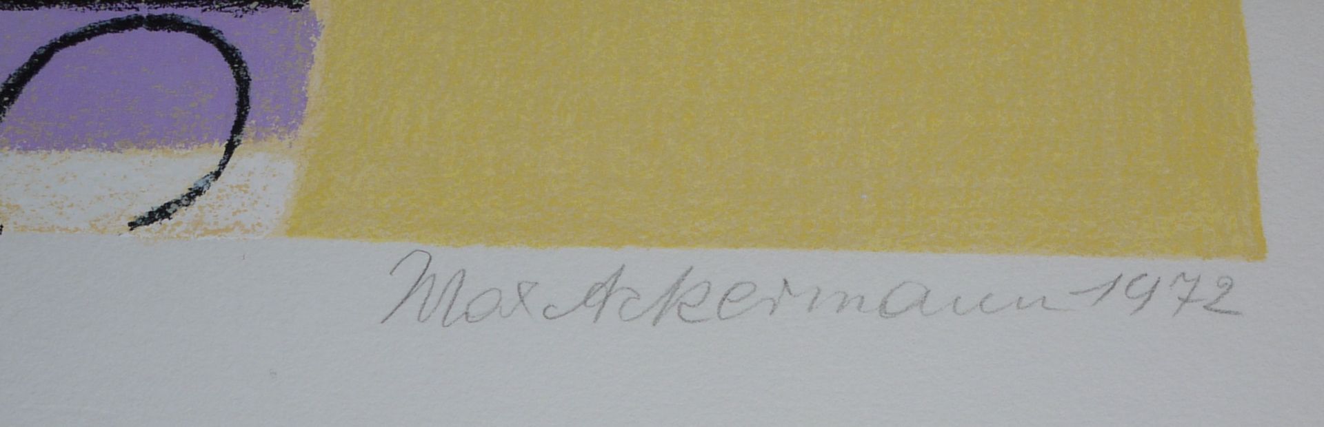 Max Ackermann, "Strahlende Pforte" und "Mauerbild", zwei signierte Farbserigraphien von 1972 und 19 - Bild 4 aus 4