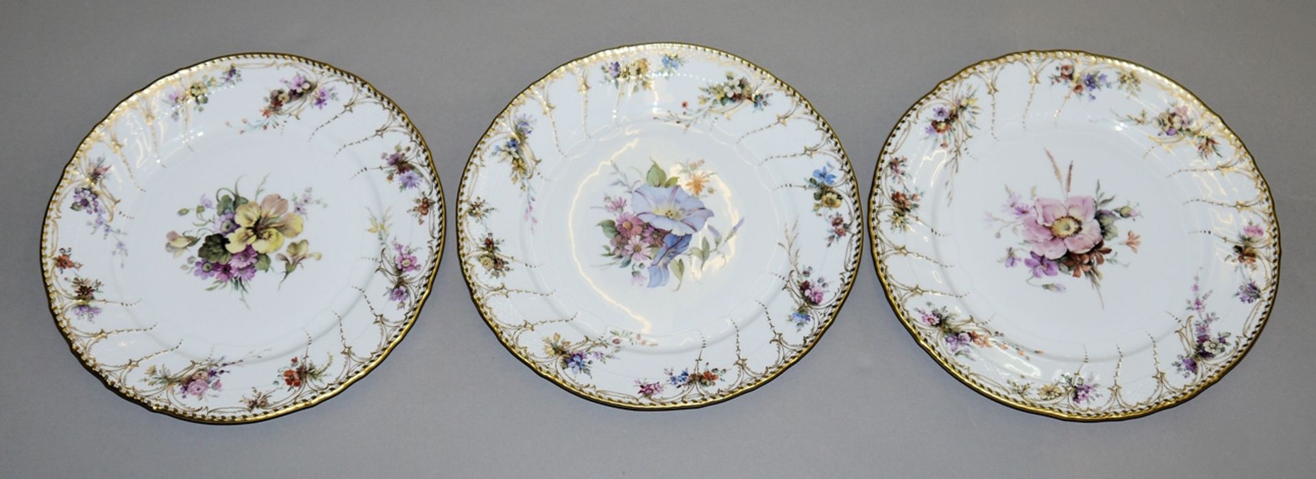 Three limited edition Neuosier plates and eleven relief plaques by KPM, Berlin 20th century