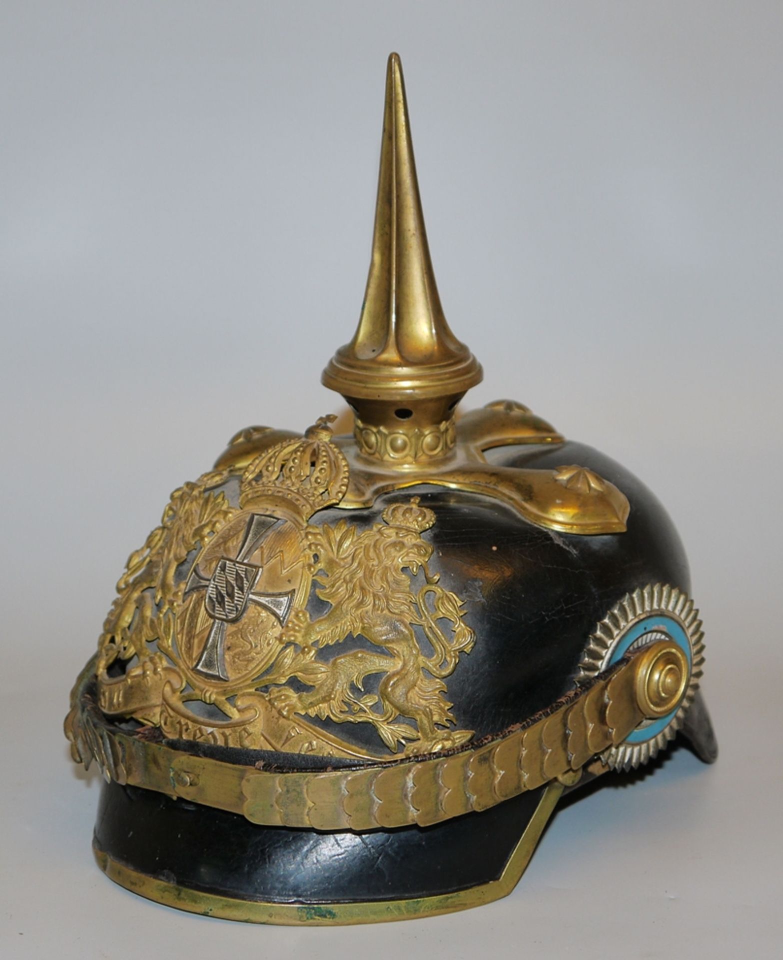 Bavarian officer's pickelhaube of the imperial period around 1910