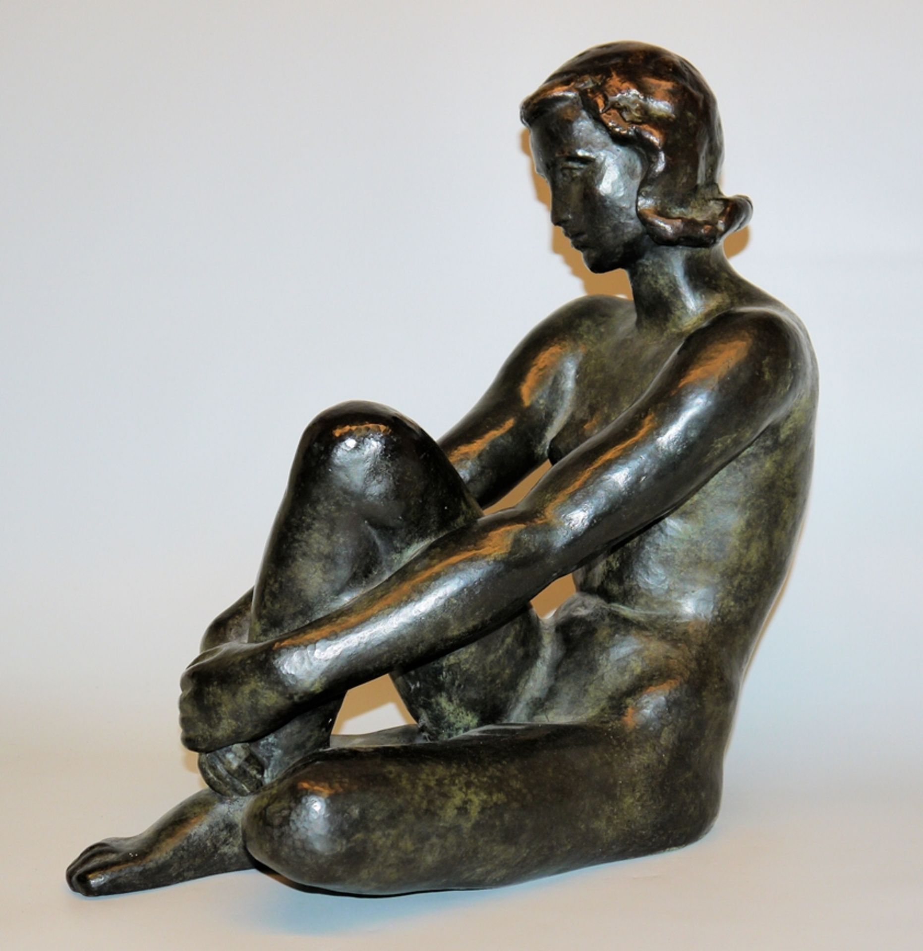 Fritz Klimsch, bronze sculpture "Kleine Träumende" circa 1947 with expert opinion