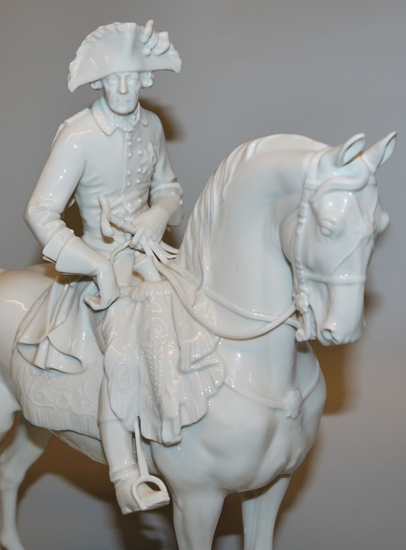 Theodor Kärner, Frederick the Great on Horseback, porcelain manufactory Allach circa 1938/40 - Image 2 of 4