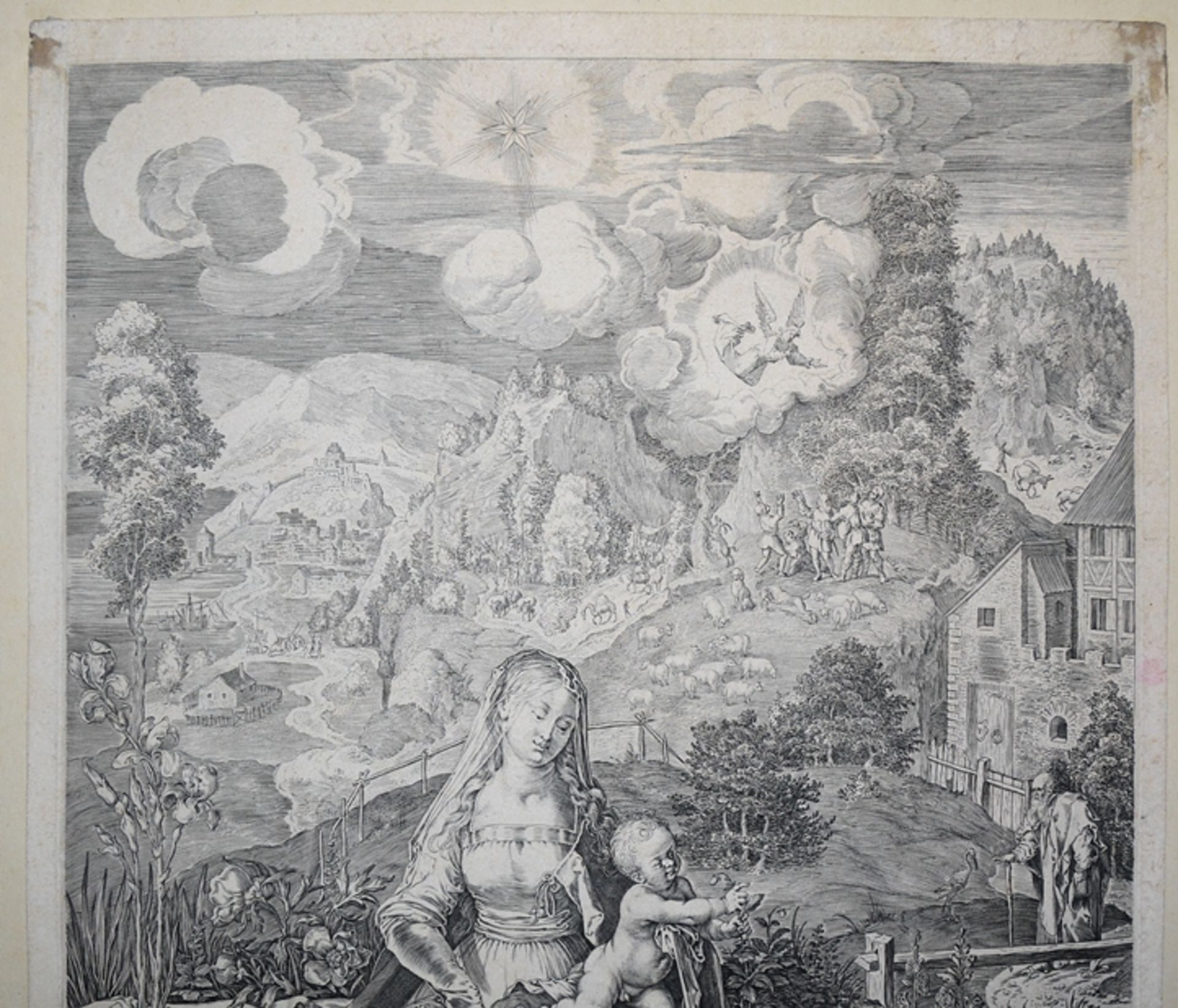 Egidius II Sadeler nach Albrecht Dürer, "Maria und Kind mit einer Vielzahl von Tieren und Pflanzen" - Bild 4 aus 5