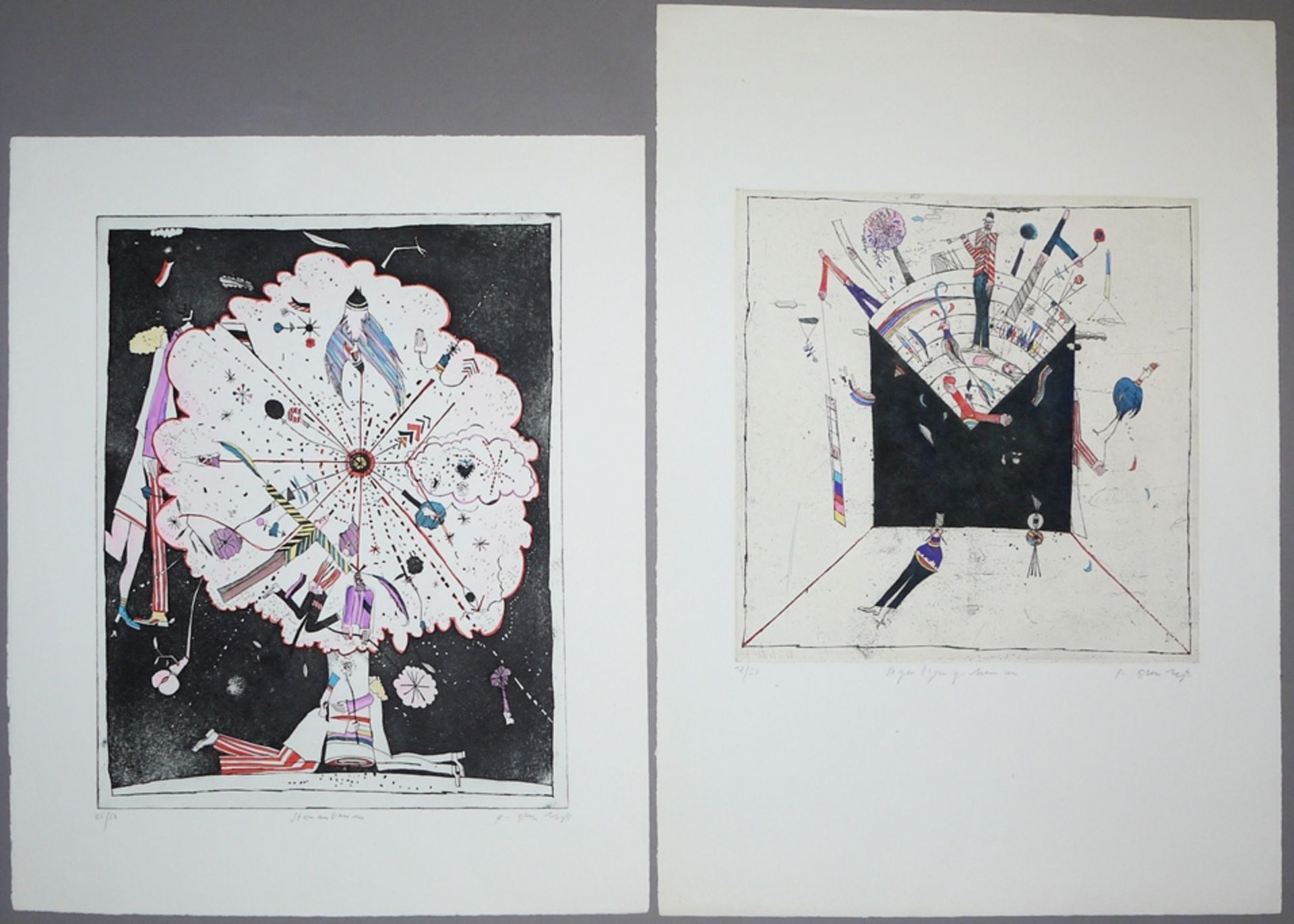 Bernd Kastenholz, Collection estate with 15 signed colour etchings and 3 signed posters - Image 5 of 8