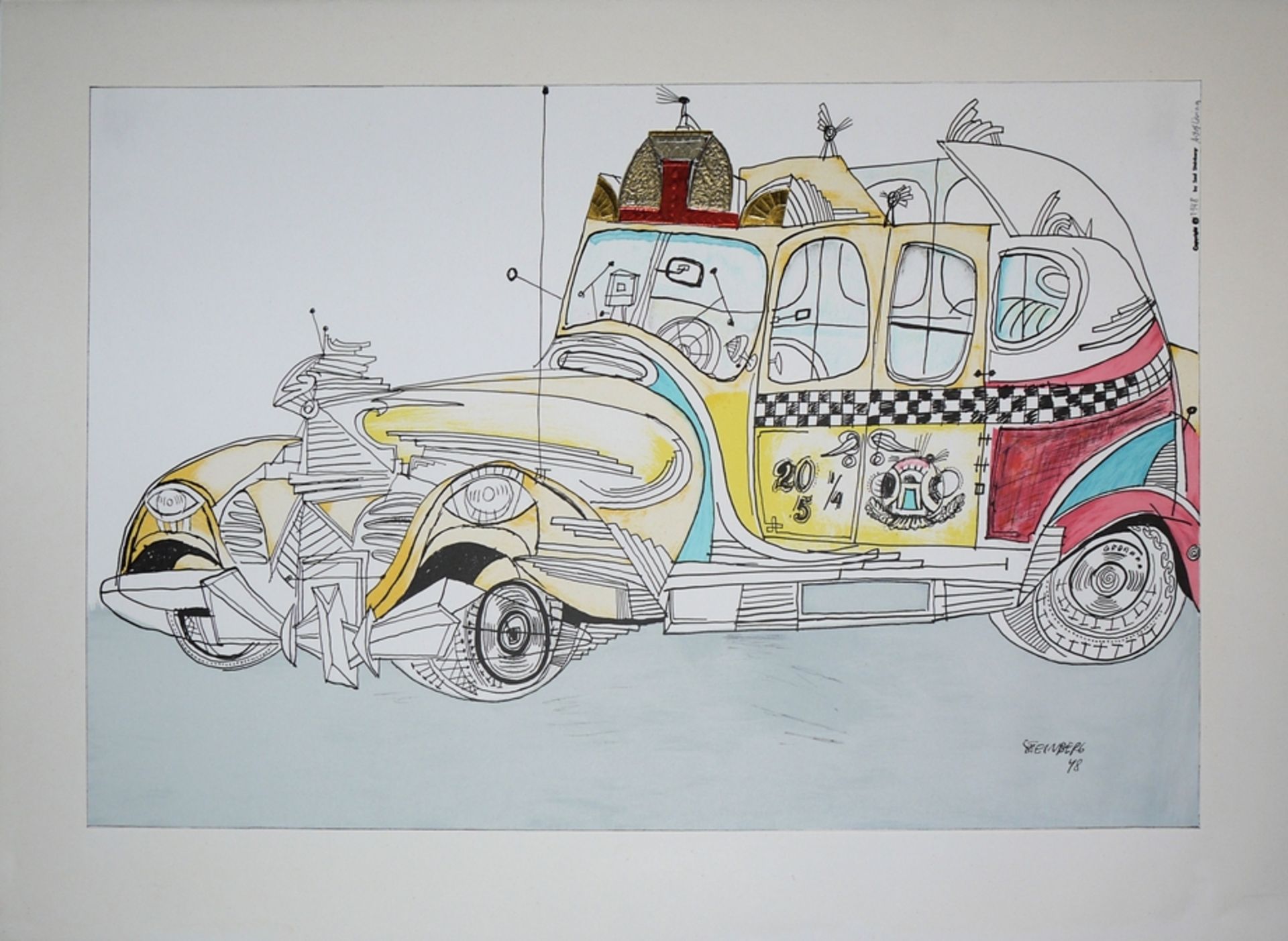7 x Art for Car and Automobile Fans: Louis Baillon, Paul Bracq, Andreas Hentrich, Simon Loasby, Ern - Image 6 of 13