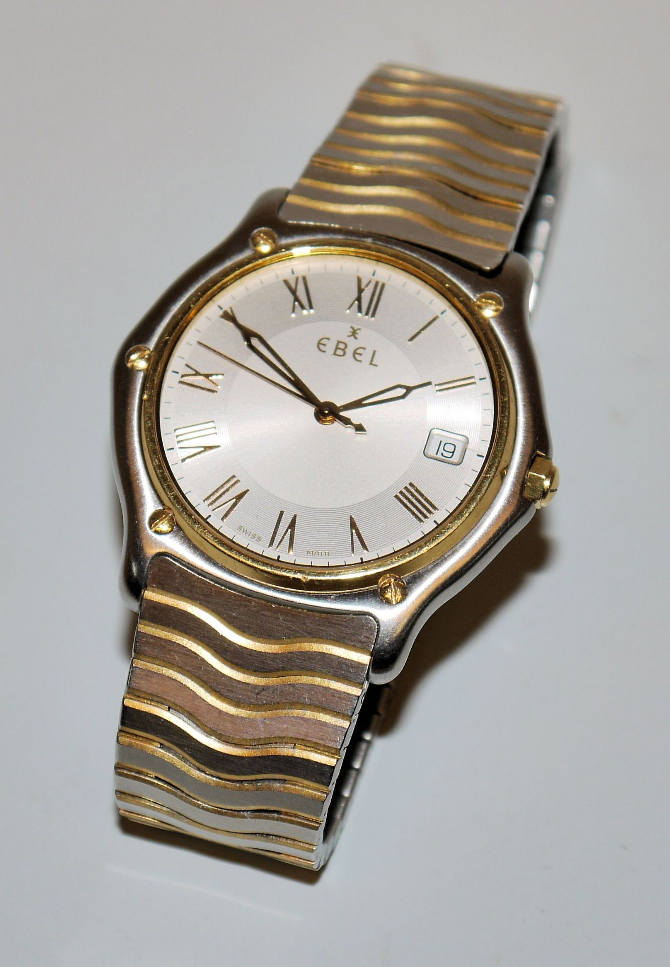 Men's wristwatch Ebel Classique Wave, stainless steel/ gold