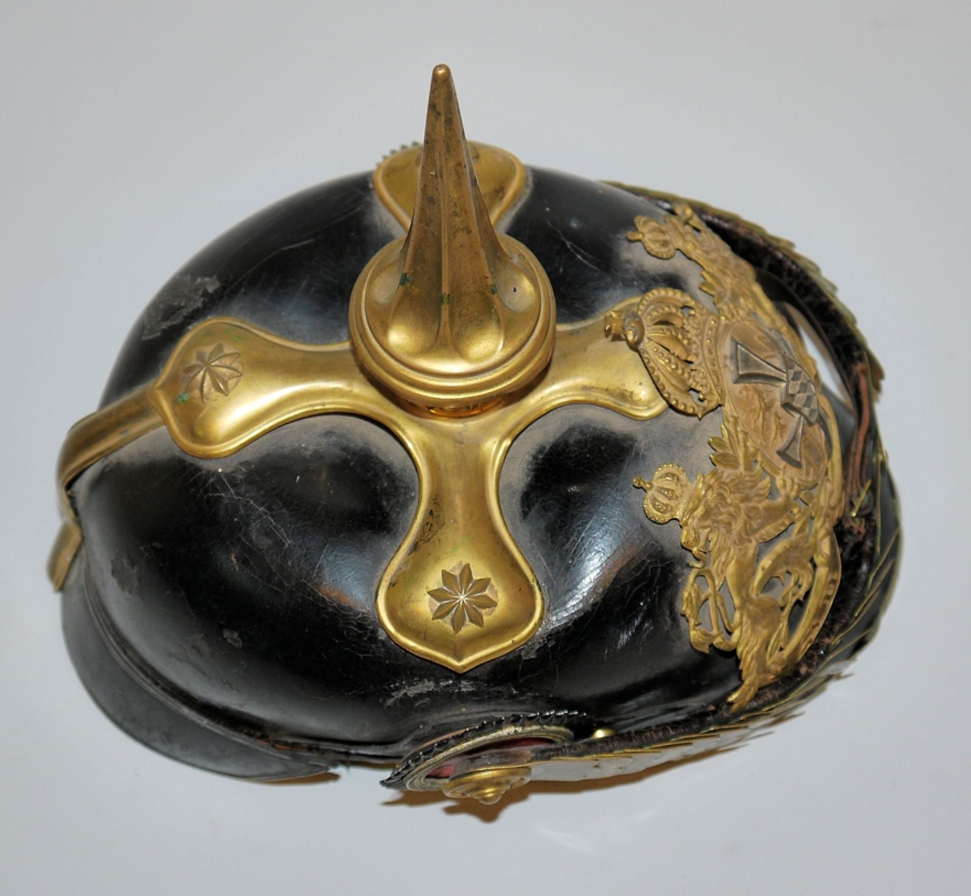 Bavarian officer's pickelhaube of the imperial period around 1910 - Image 3 of 4