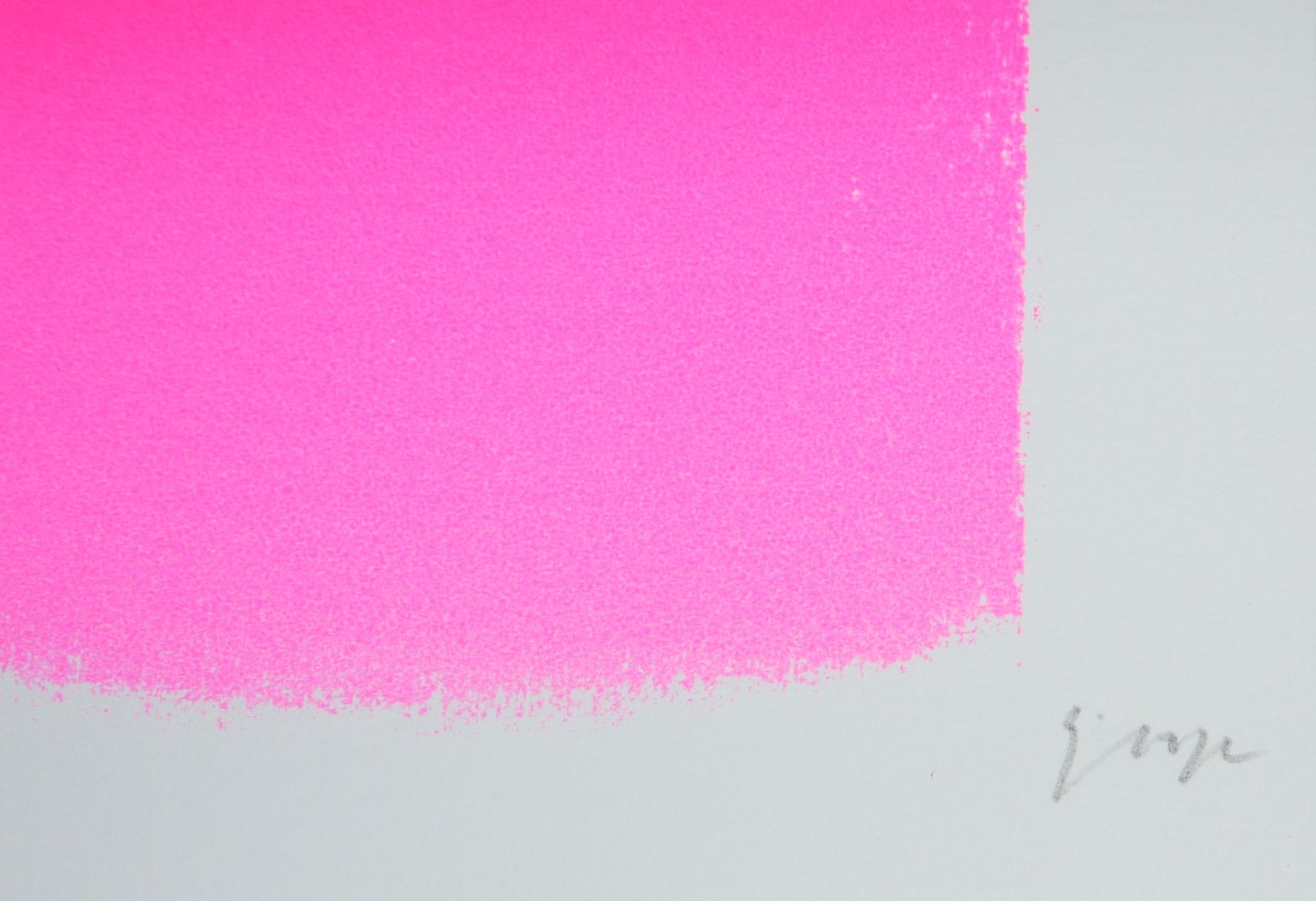 Rupprecht Geiger, Neon-Pink, Farbserigrafie, 1966 - Bild 2 aus 2
