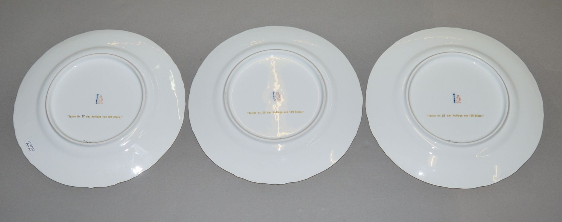 Three limited edition Neuosier plates and eleven relief plaques by KPM, Berlin 20th century - Image 2 of 3