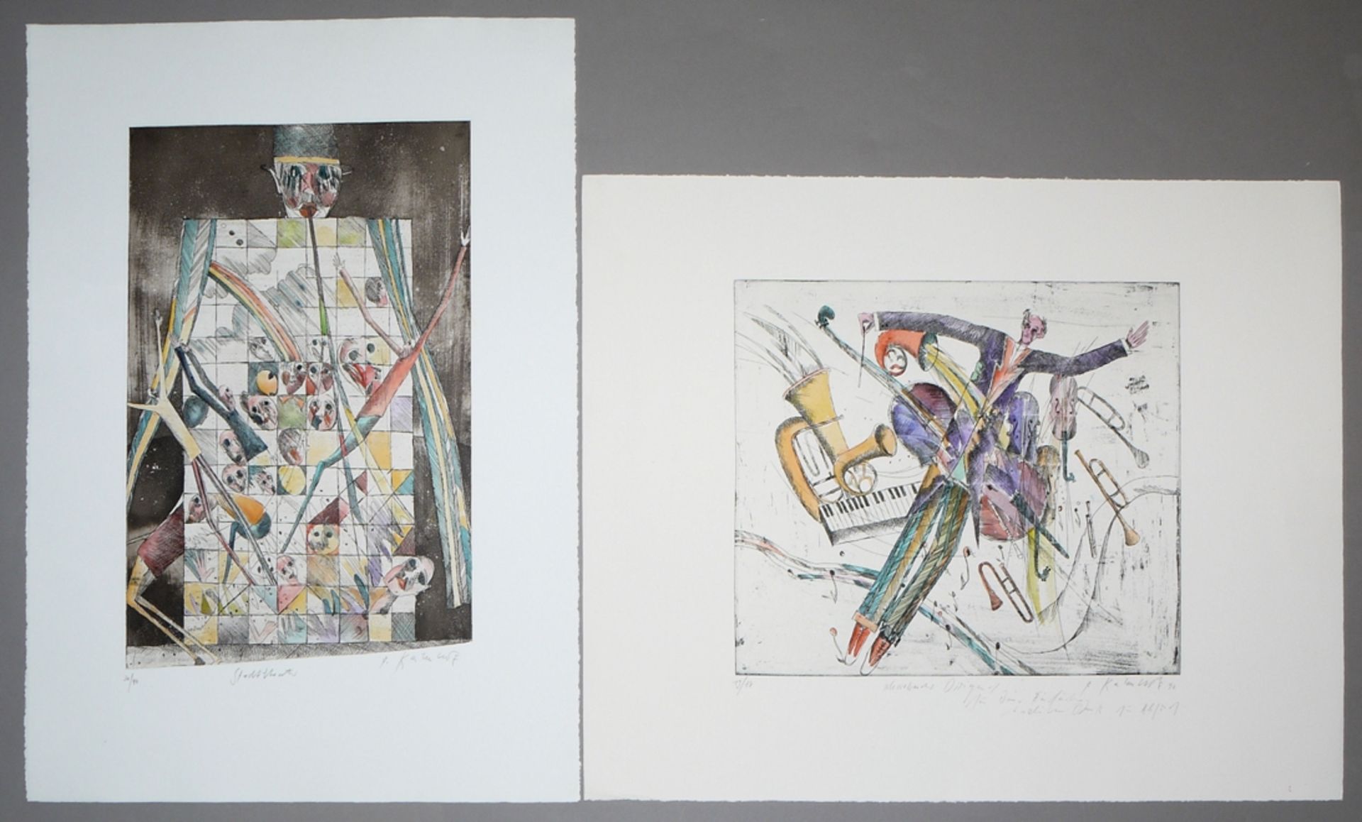 Bernd Kastenholz, Collection estate with 15 signed colour etchings and 3 signed posters - Image 7 of 8