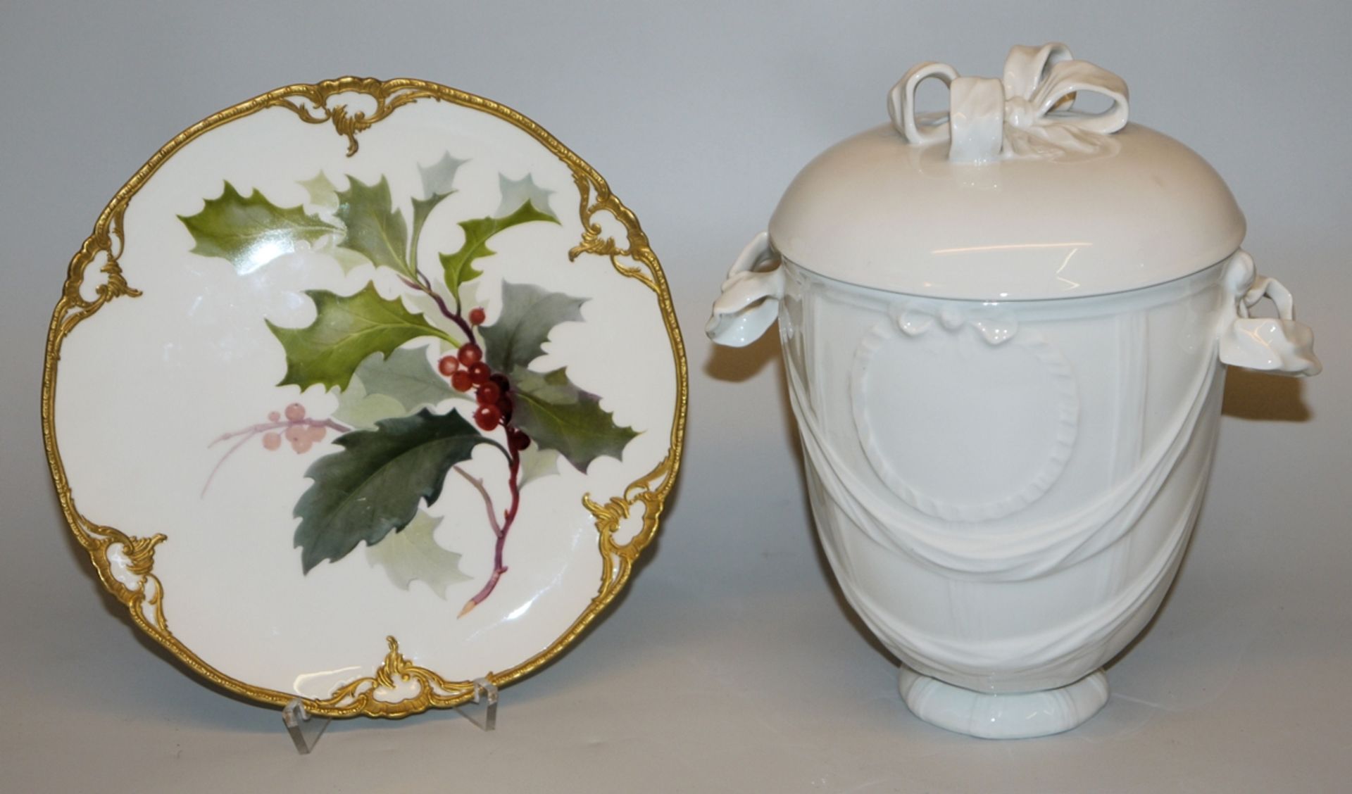 Banded potpourri and "Holly" ceremonial bowl, KPM, Berlin