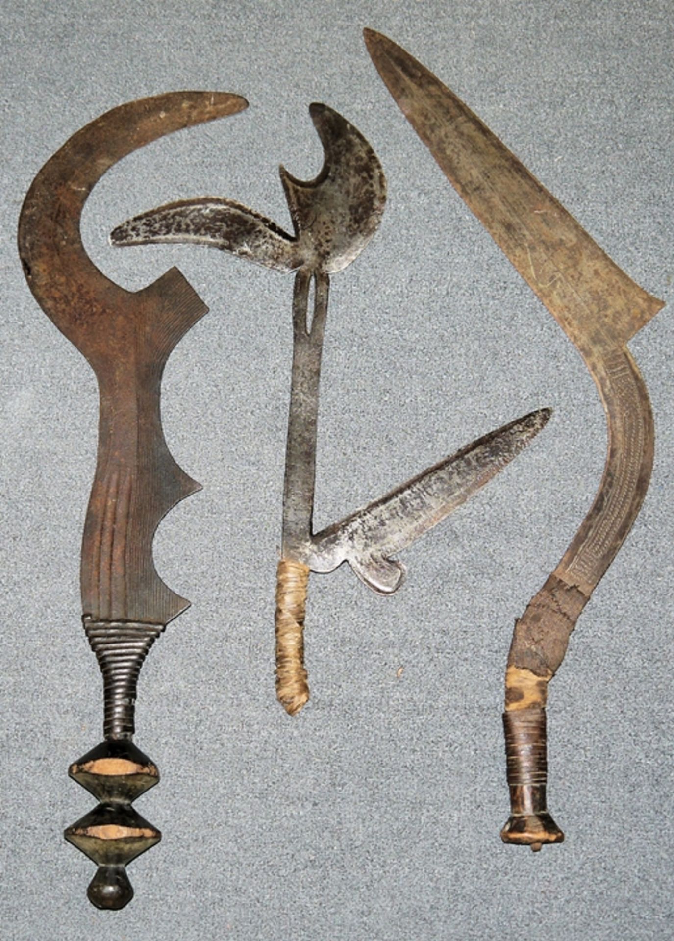 Three African prestige weapons from the Congo