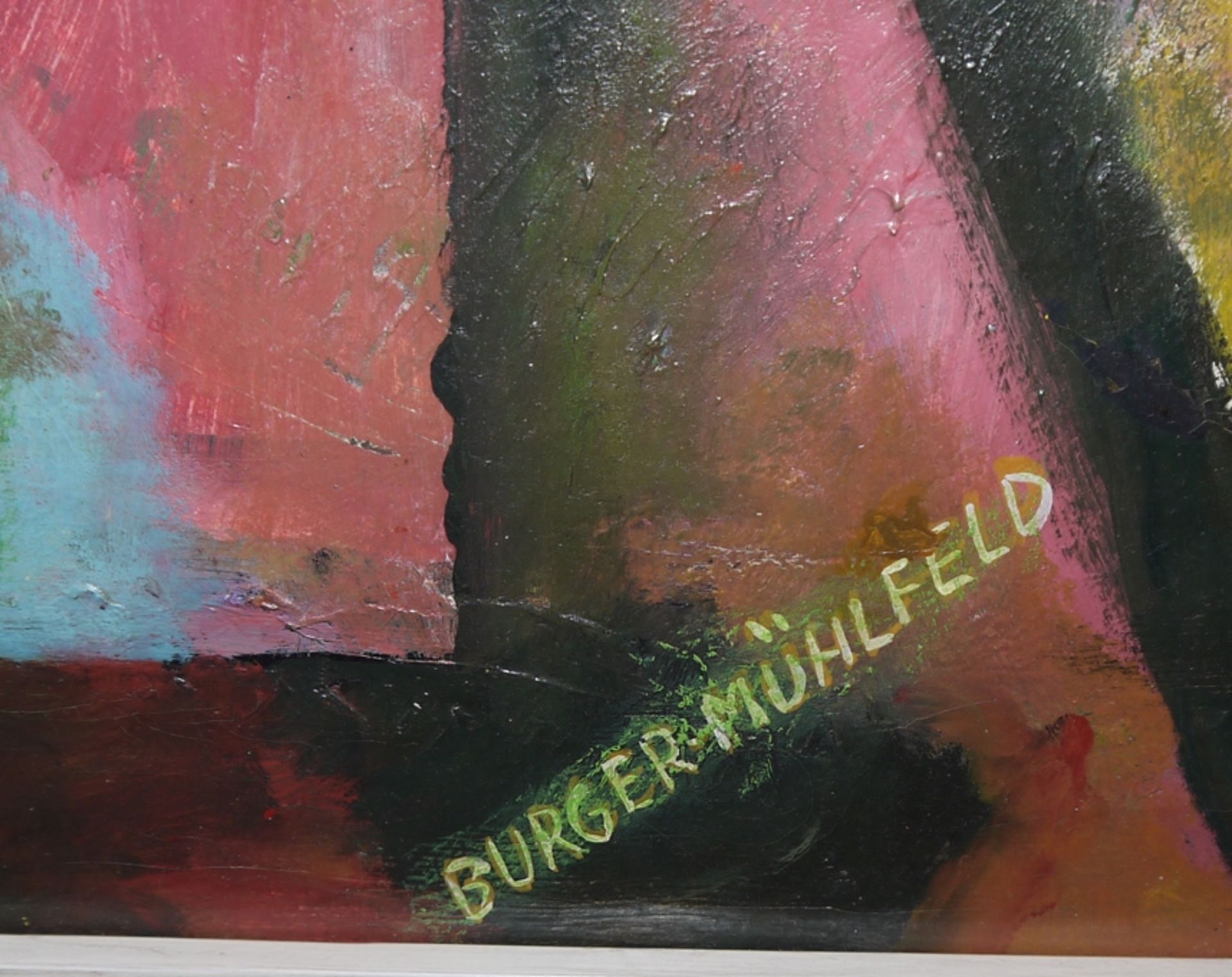 Fritz Burger-Mühlfeld, Large Abstraction, oil painting c. 1940/50, framed - Image 2 of 4