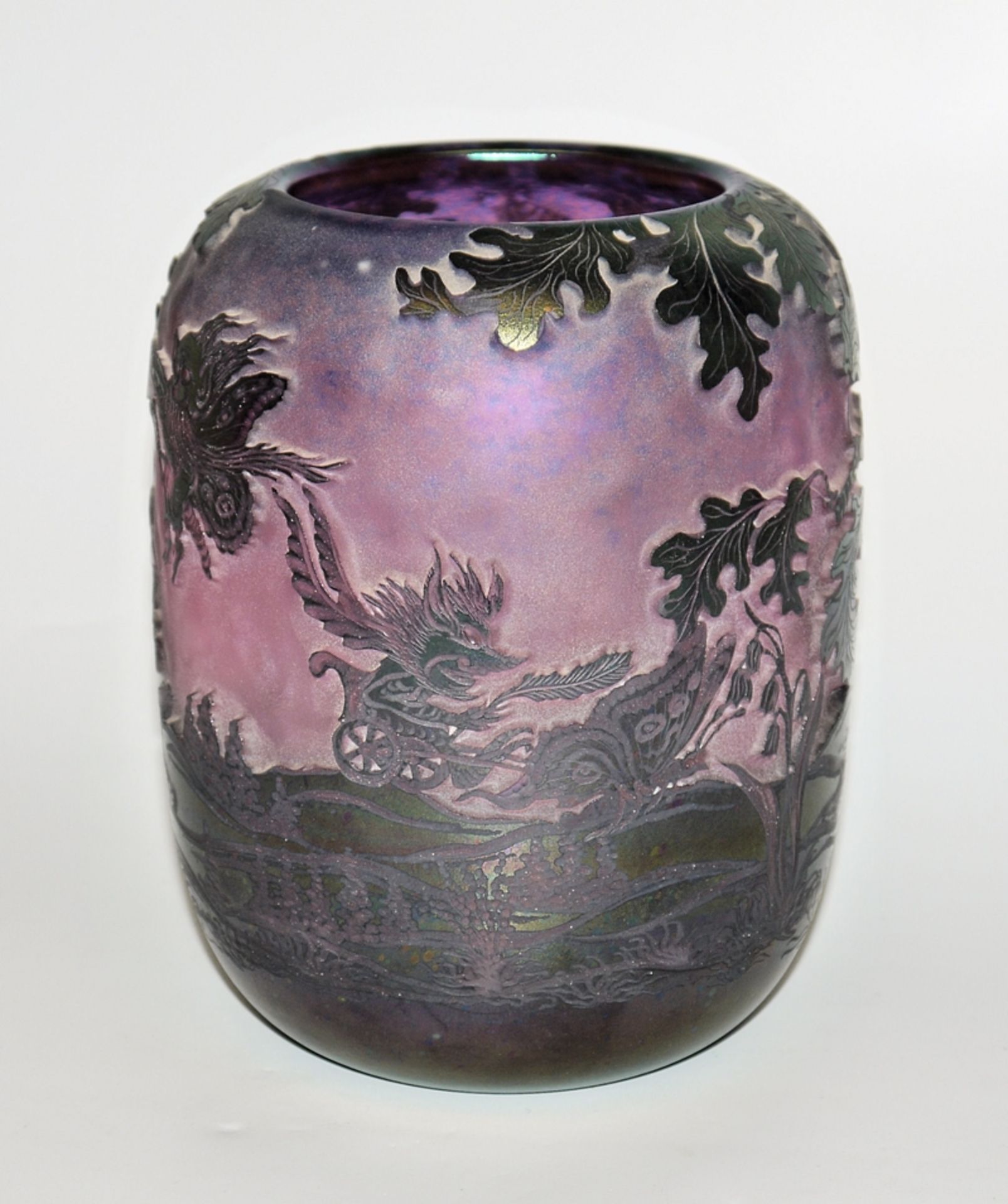 Wolfgang Schmid, Cameo glass vase, Zwiesel 1989