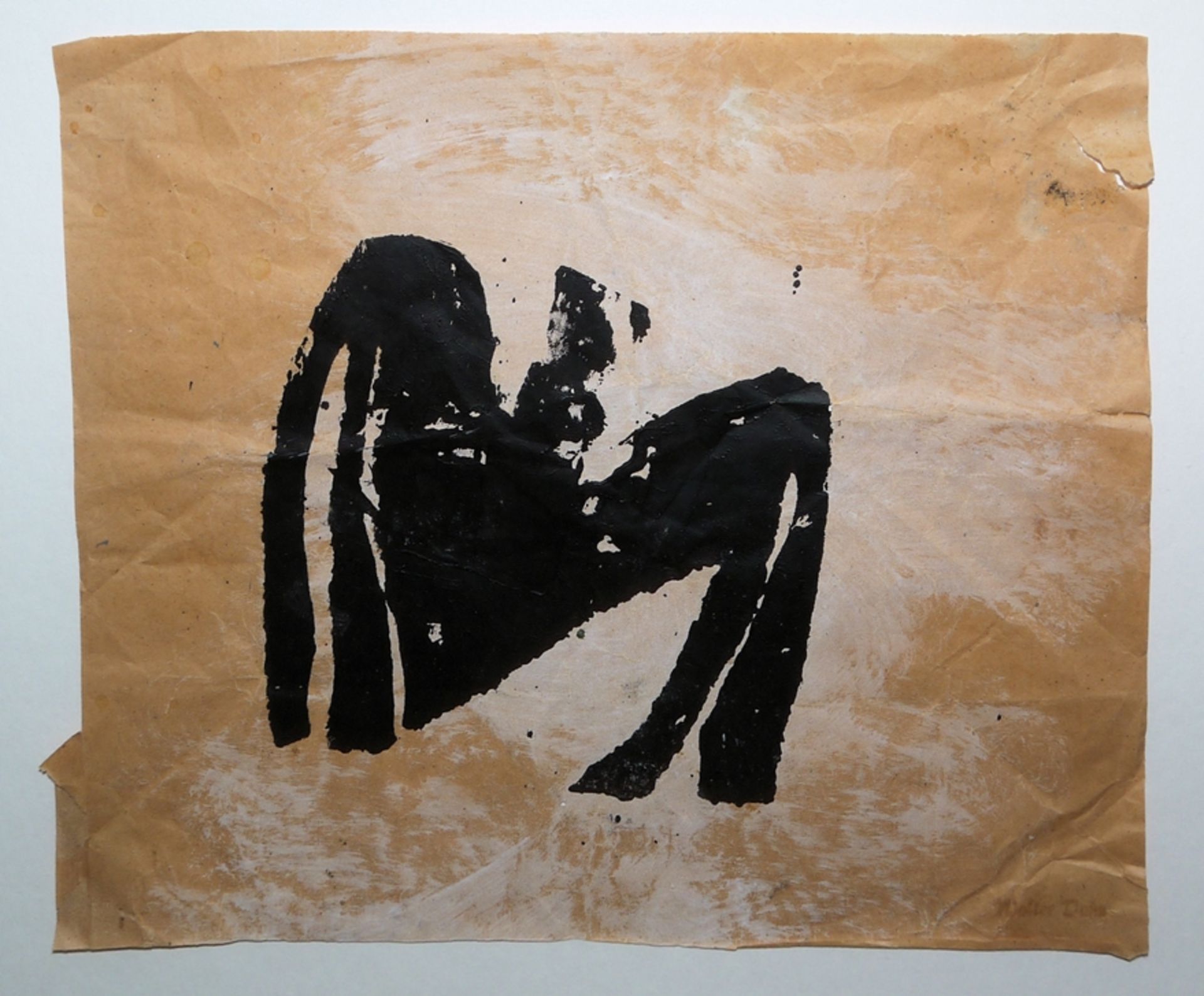 Walter Dahn, Untitled, signed silkscreen on baking paper, gallery-framed - Image 2 of 2