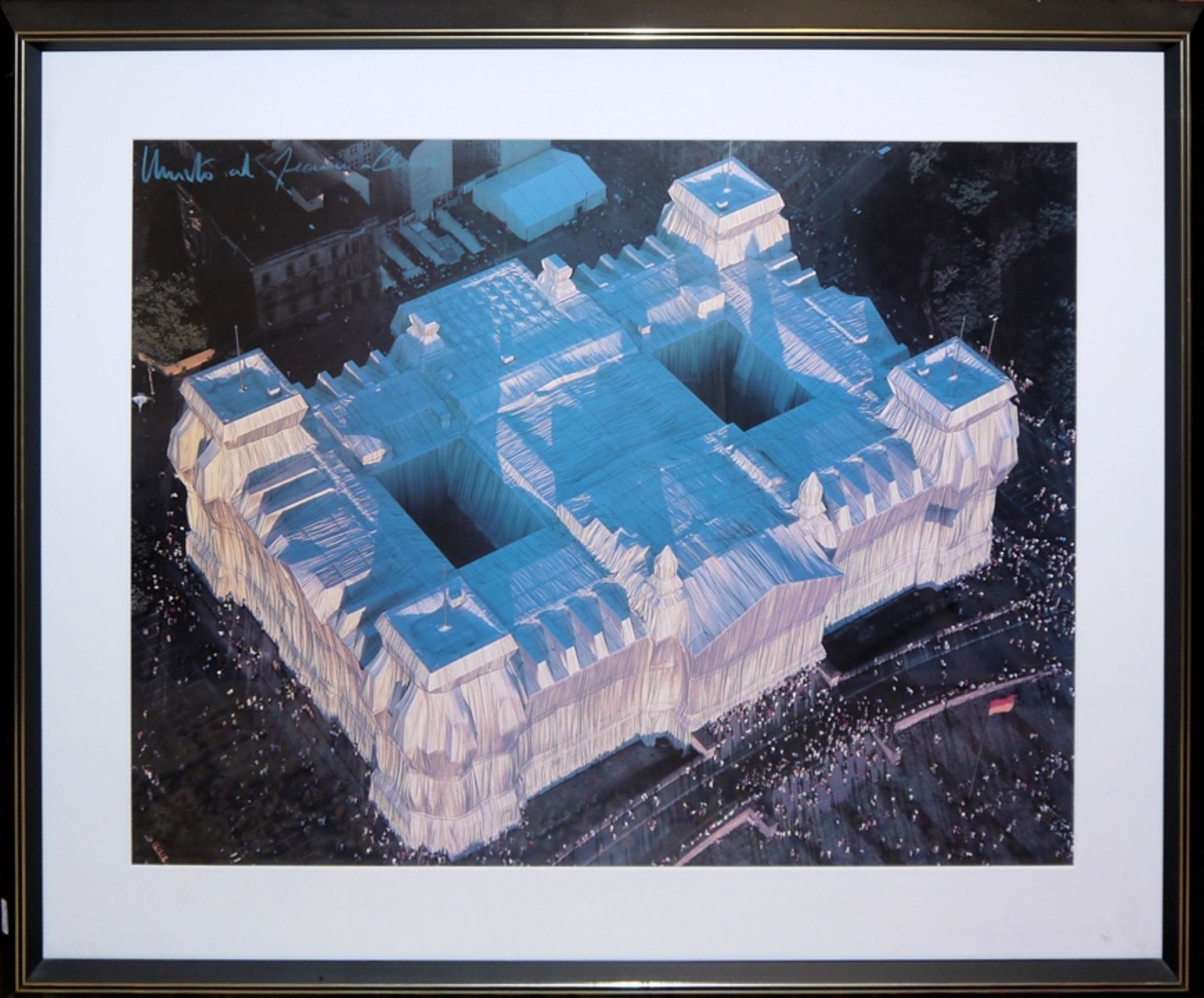 Christo and Jeanne-Claude, Wrapped Reichstag, signed offset lithograph from 1995