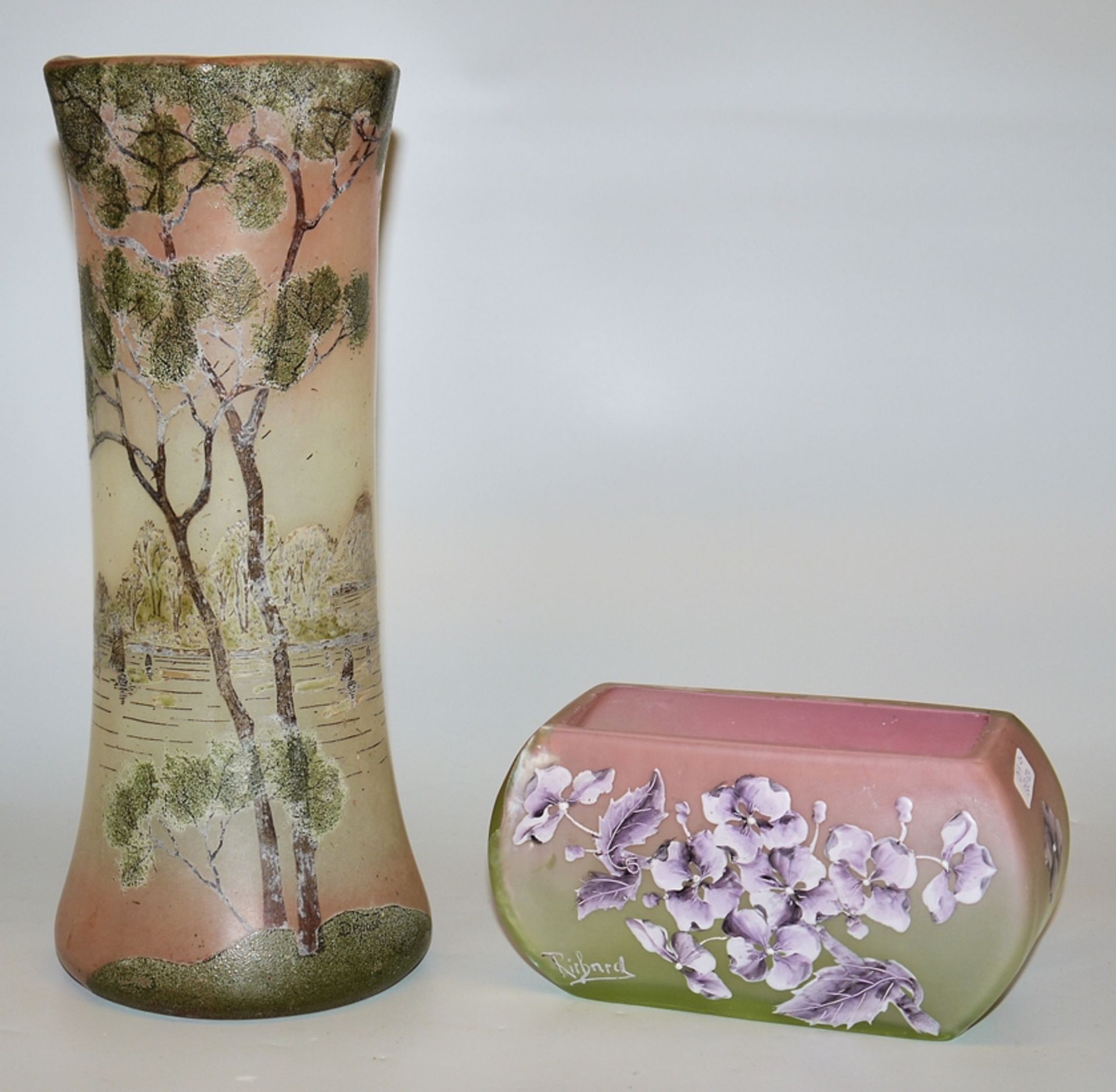 Two Art Nouveau glass vases, Johann Loetz Wwe. and others, c. 1910/20