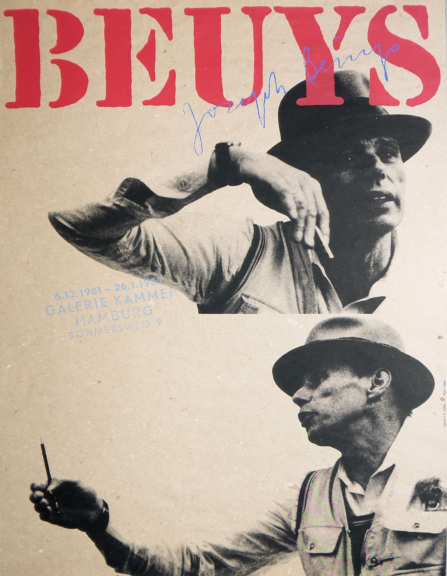 Joseph Beuys, 2 transparencies from the 3-tonne edition, exhibition poster 1981 & Andy Warhol, Beuy - Image 4 of 4