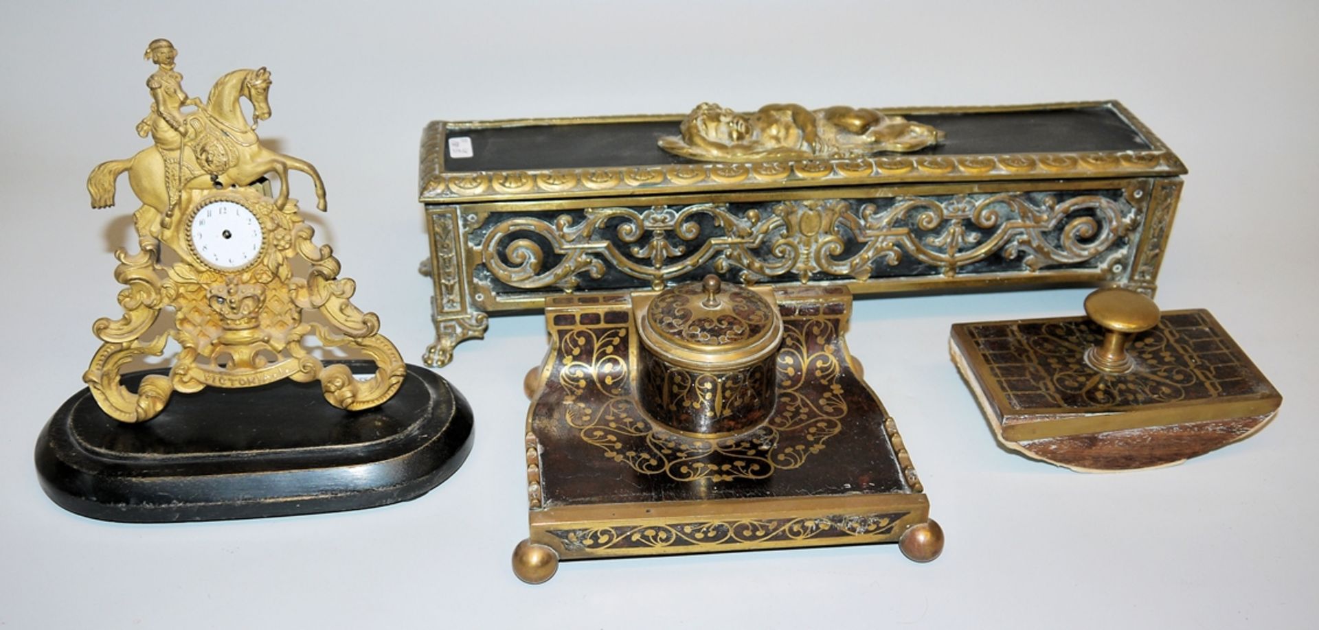 Writing set by Erhard & Söhne, Schwäbisch Gmünd, glove box and table fidget spinner for hobbyists