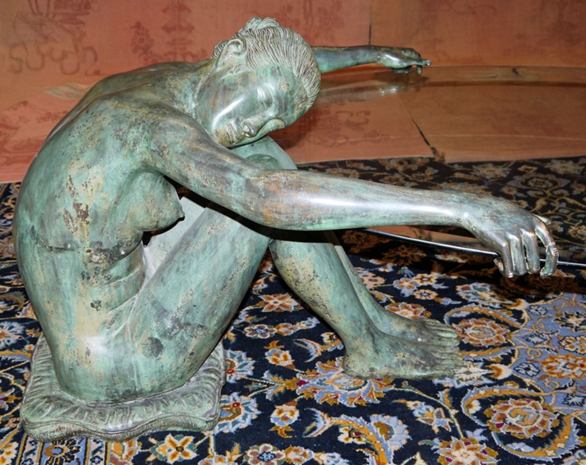 Couchtable "Beautiful Girl" with bronze nude - Image 2 of 3
