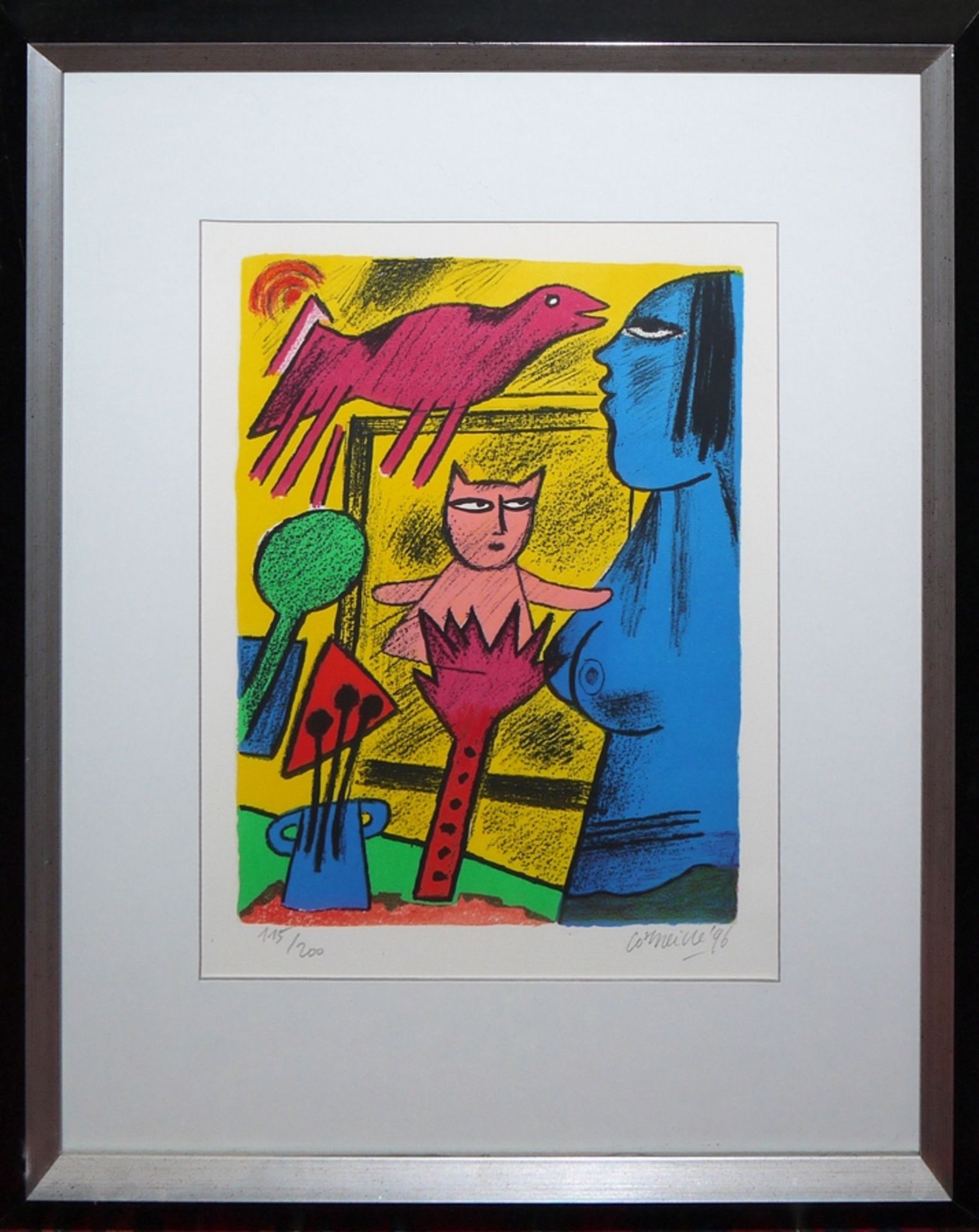 Corneille, "Les beaux jours", 4 signed colour lithographs from 1996, framed - Image 2 of 5