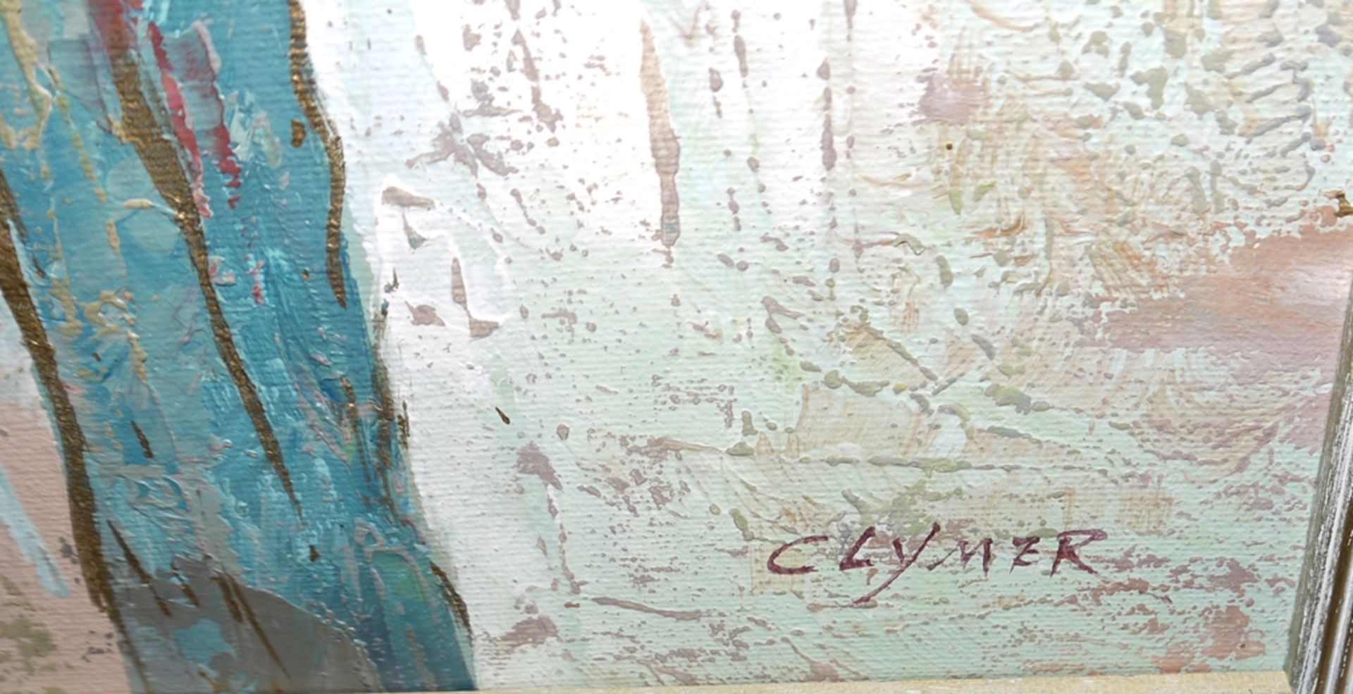 Albert Clymer, City View, mixed media, framed - Image 3 of 4