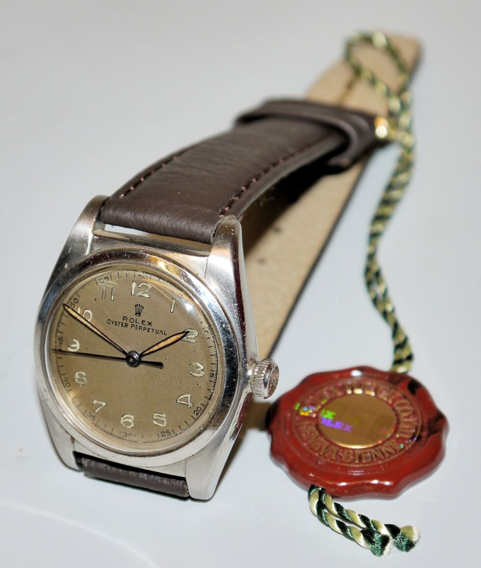 Rolex Oyster Perpetual "Bubble back", automatic men's wristwatch from 1948