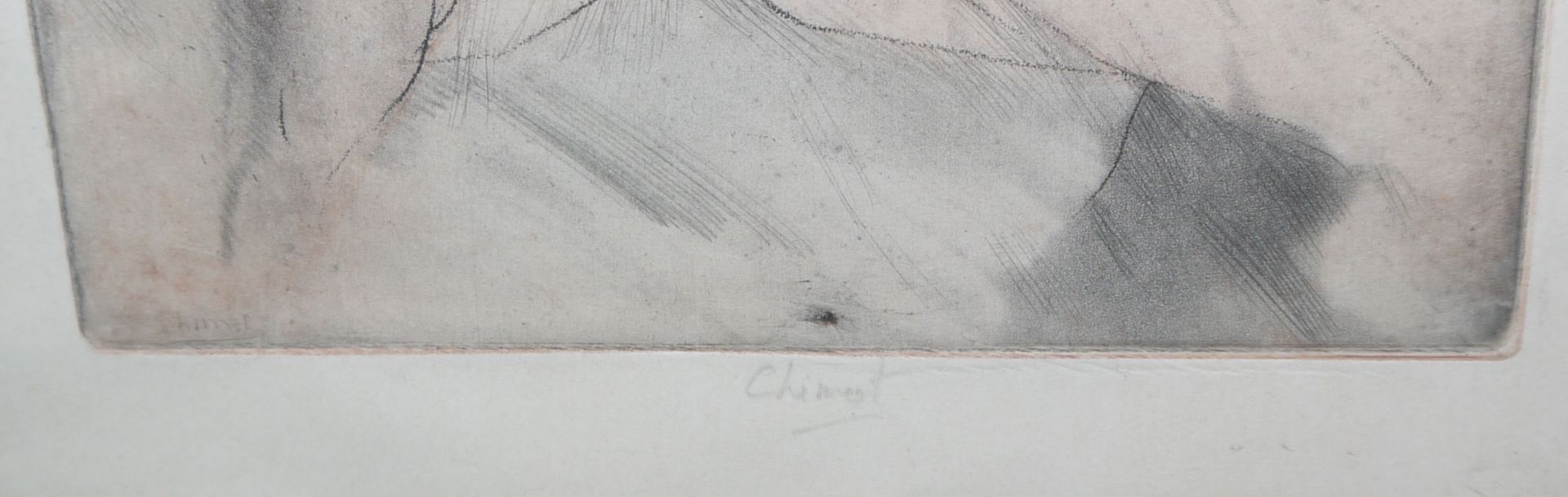 Édouard Jules Chimot, Spätsymbolistische Akte, 3 signierte Farbradierungen, gerahmt - Bild 6 aus 6