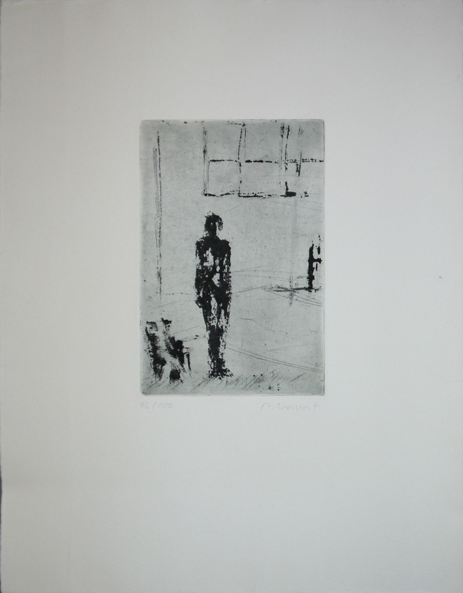 Michael Croissant, Figure, signed etching