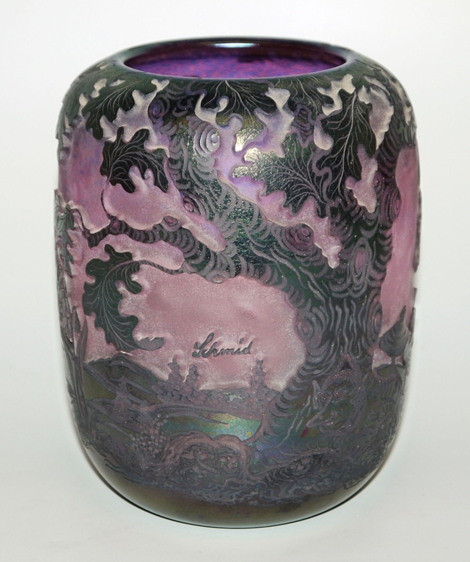 Wolfgang Schmid, Cameo glass vase, Zwiesel 1989 - Image 2 of 2