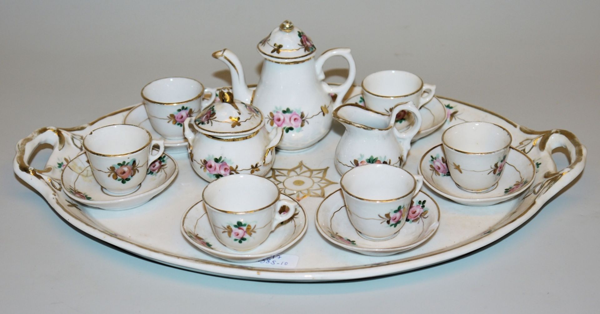 Porcelain coffee service for the doll's house around 1900
