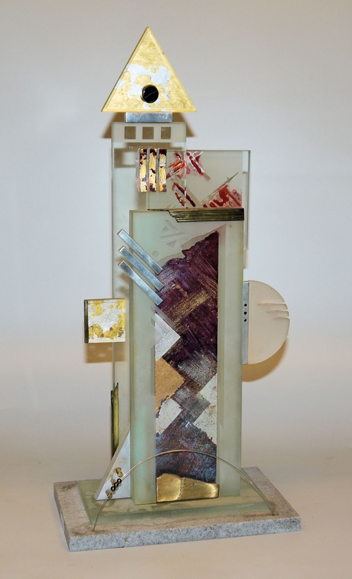 Alain Lerolle, Totem, glass sculpture from 1993, unique