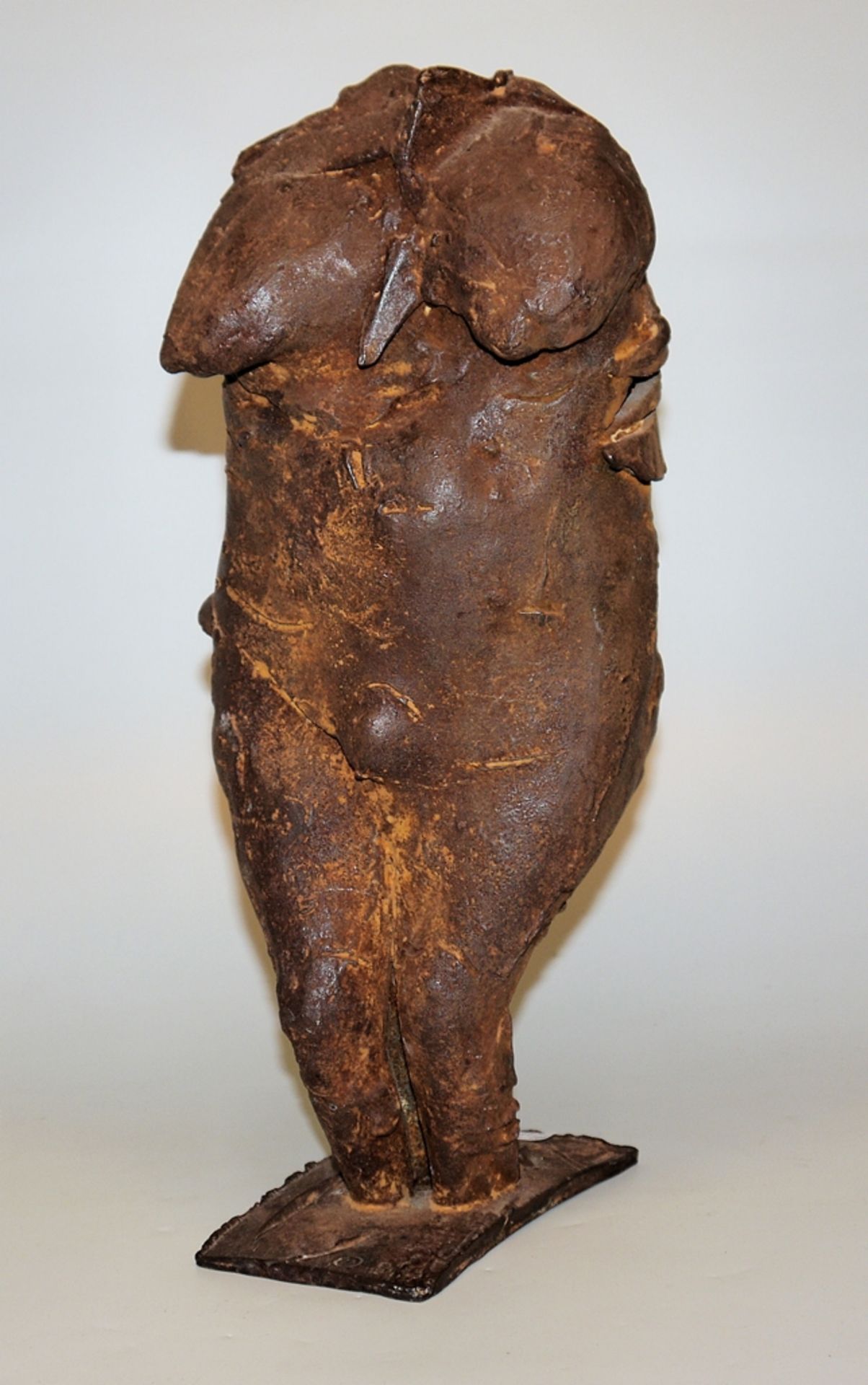 Thomas Duttenhoefer, "Earth" - voluptuous female nude, iron sculpture c. 1991/92, with monographic 