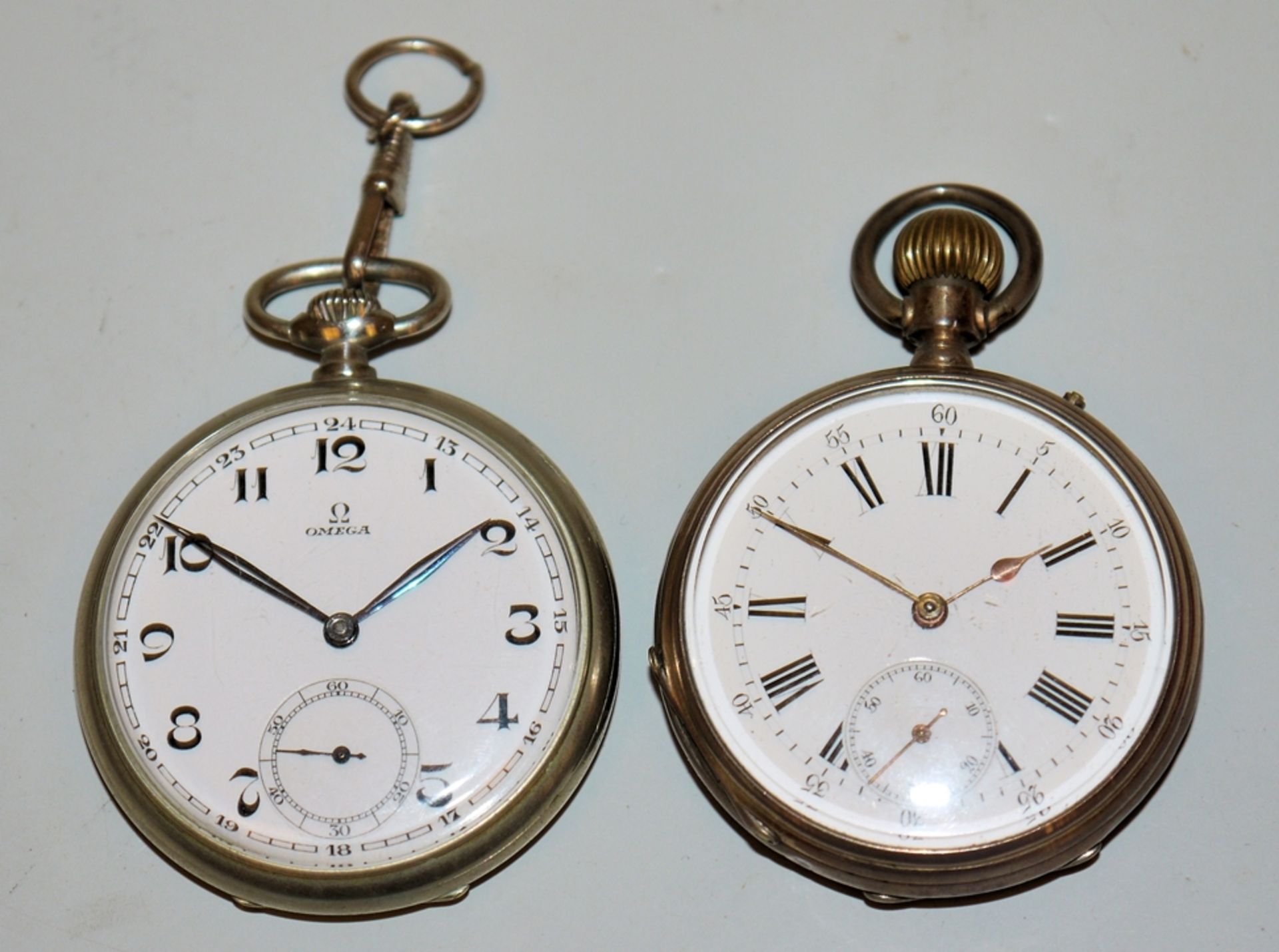 Two collector's pocket watches: Omega circa 1930 & pocket watch circa 1910