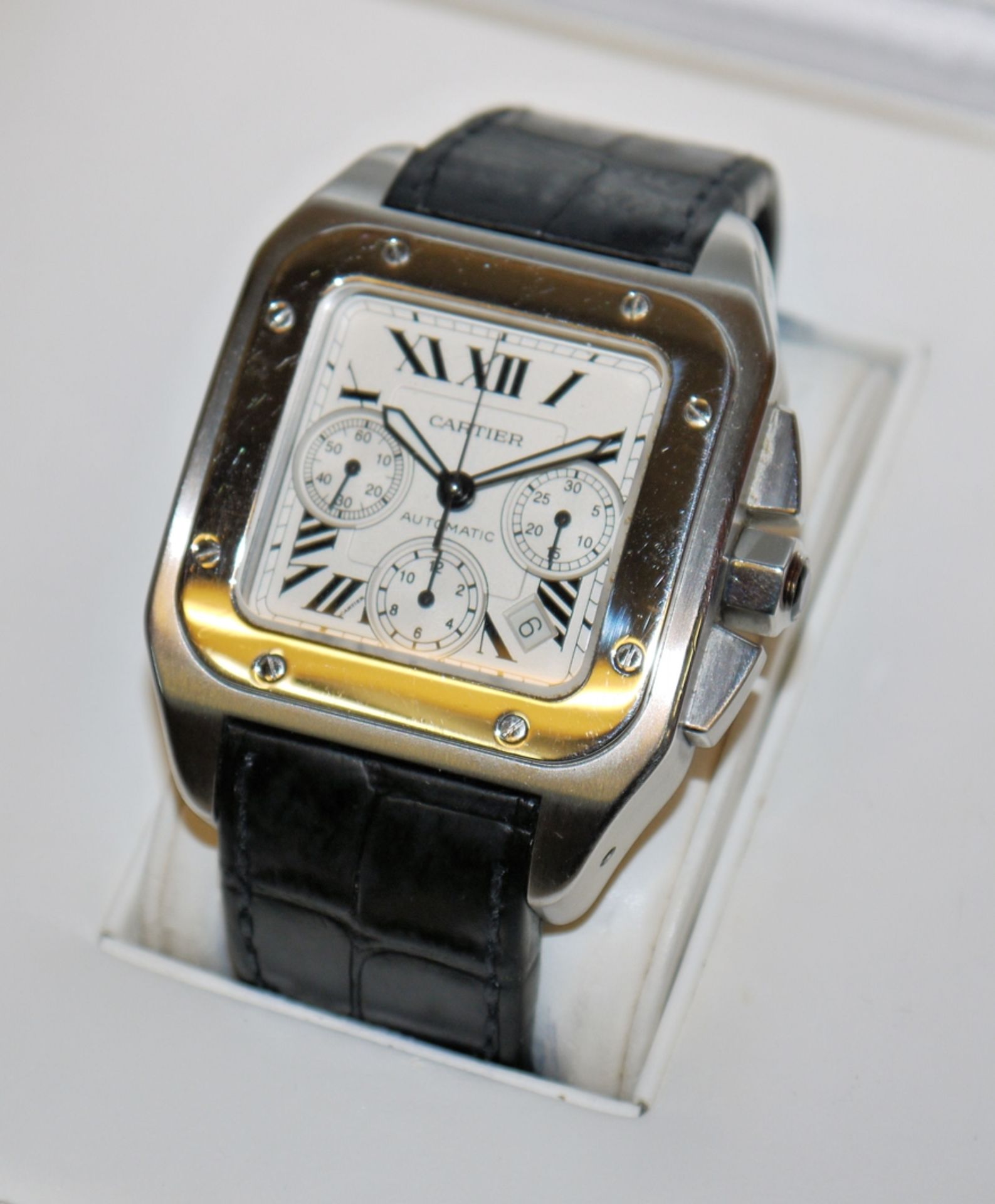 Santos de Cartier 100 XL, automatic men's chronograph 2740 from 2006 - Image 2 of 3
