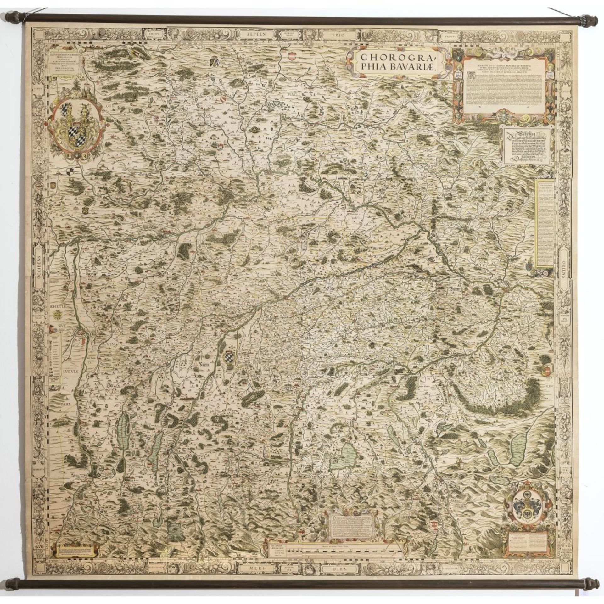 Landkarte von Bayern ("Baierische Landtafeln"), Philipp Apian