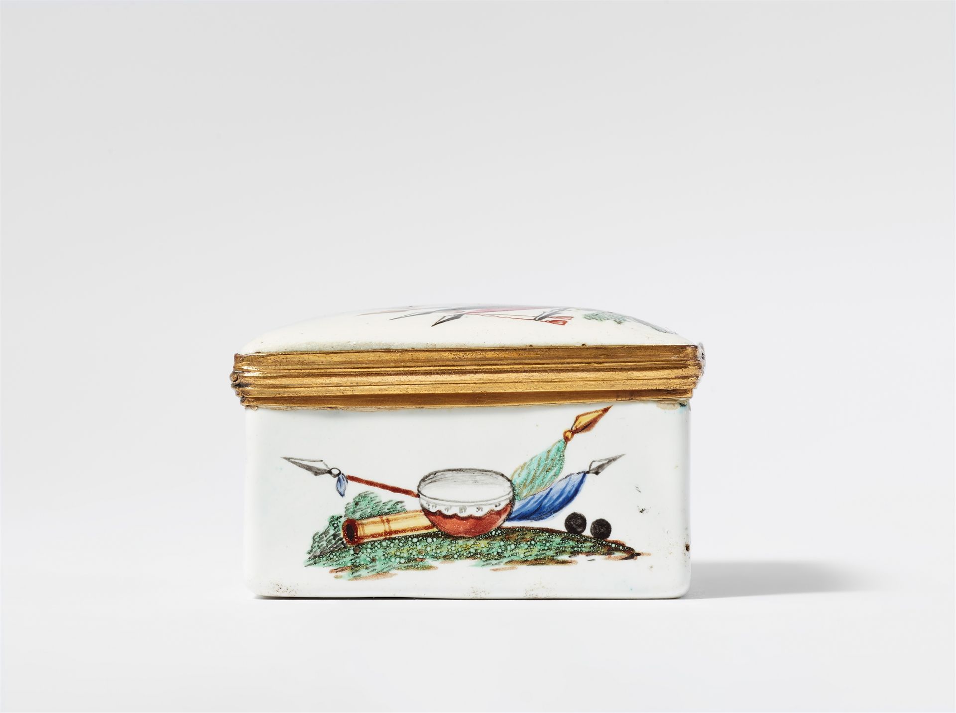 A Berlin enamel snuff box with war trophy motifs - Image 6 of 10