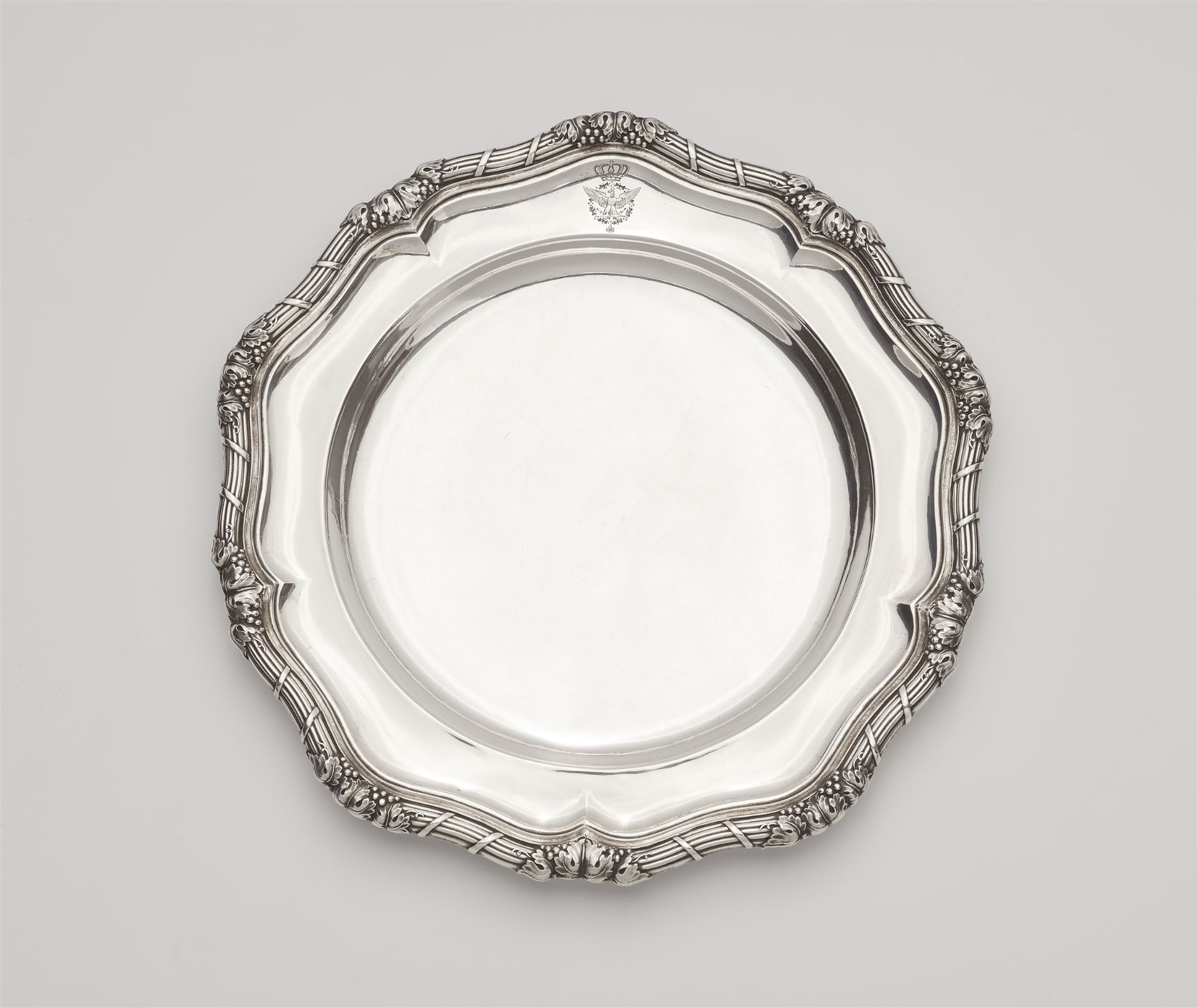 A Berlin silver plate made for Prince William and Princess Augusta of Prussia