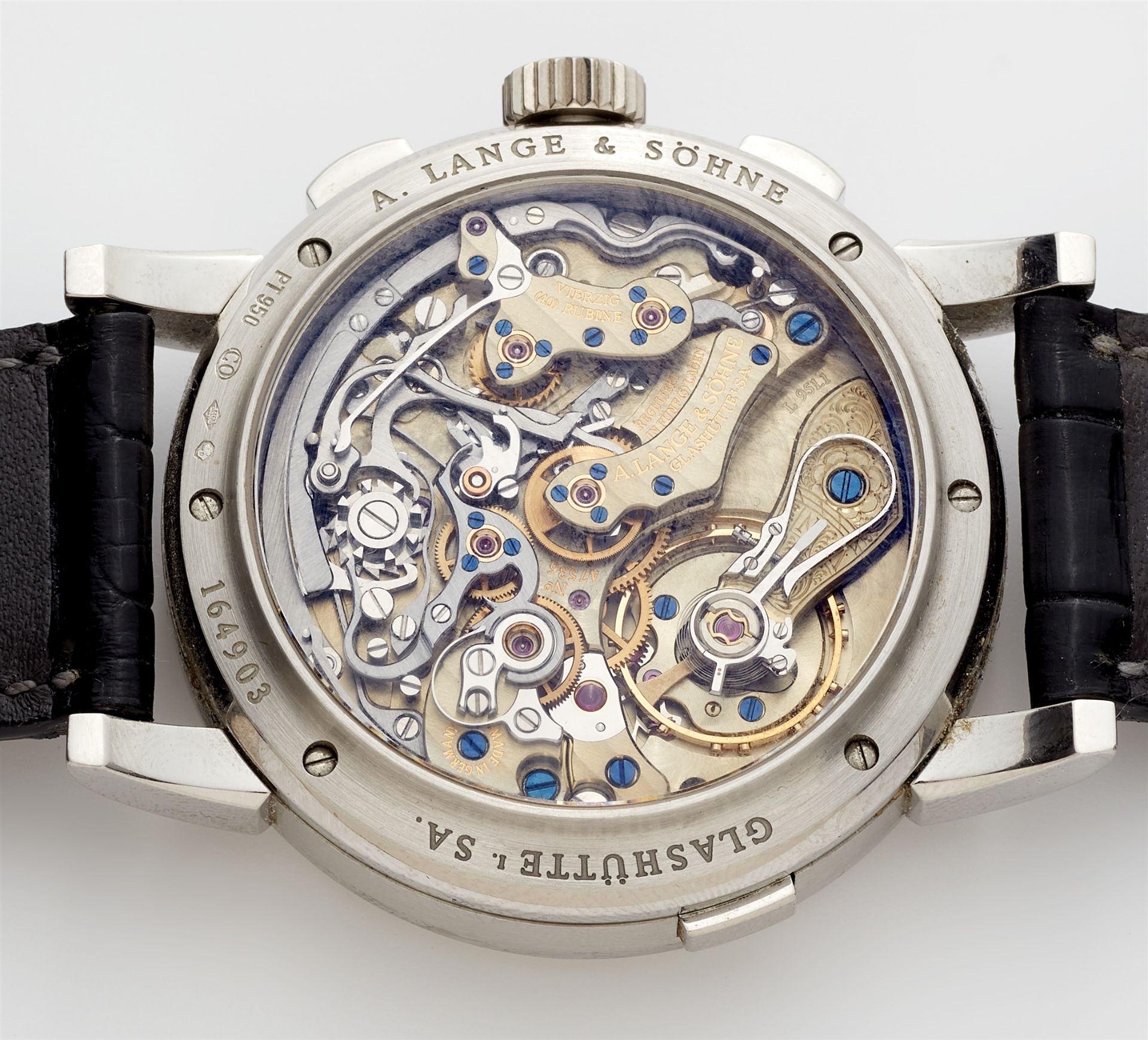 Important platinum manual winding A. Lange & Söhne Datograph Flyback Chronograph gentleman´s wristwa - Image 4 of 4